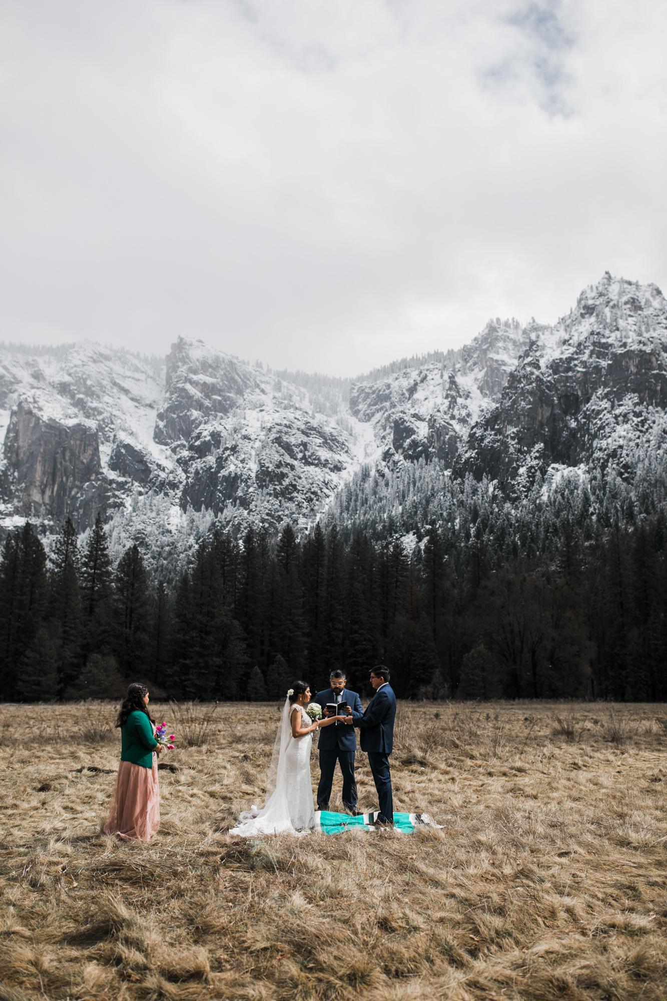 winter wedding in the mountains