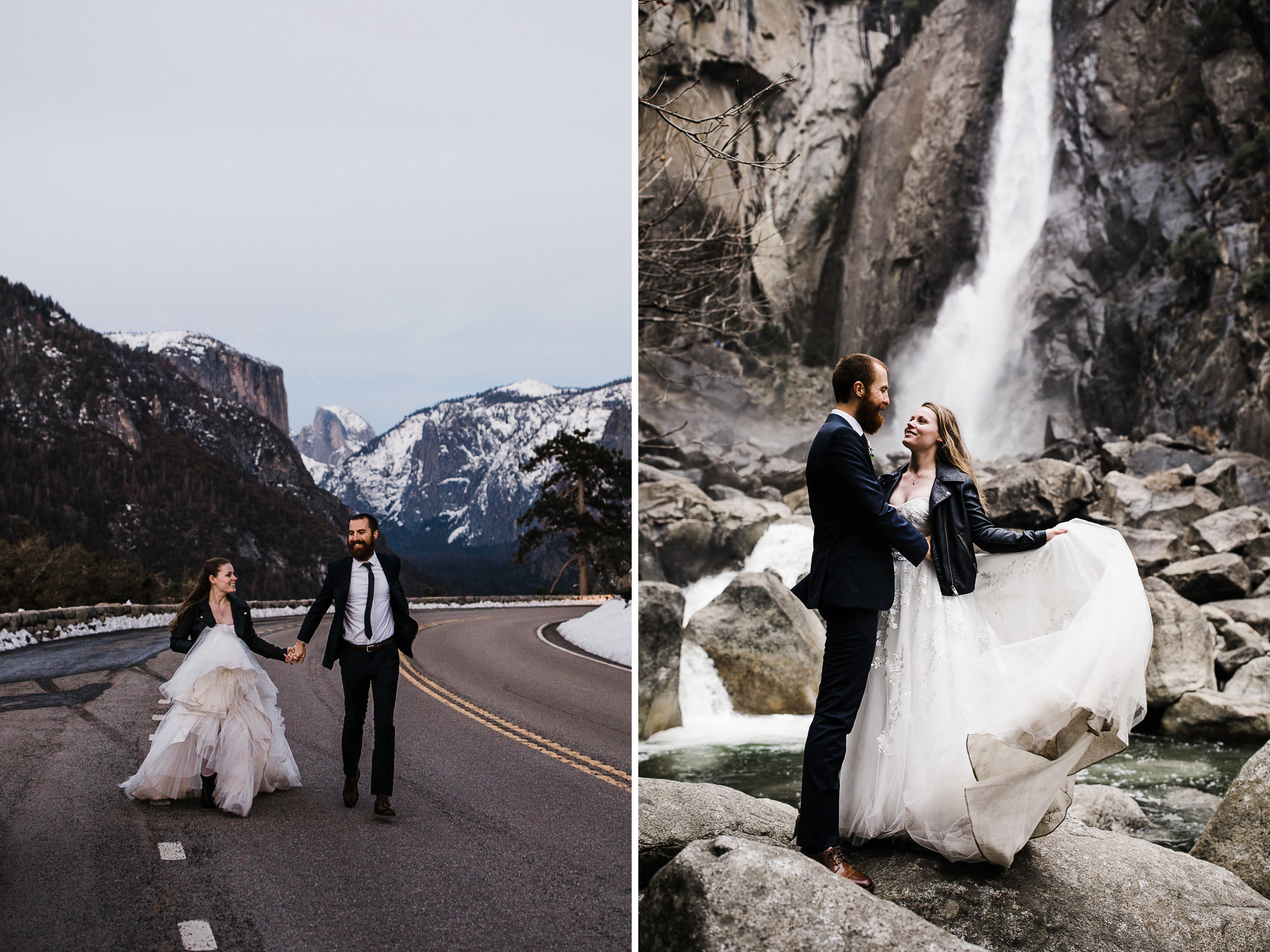 winter elopement ceremony in yosemite national park | The Hearnes Adventure Photography