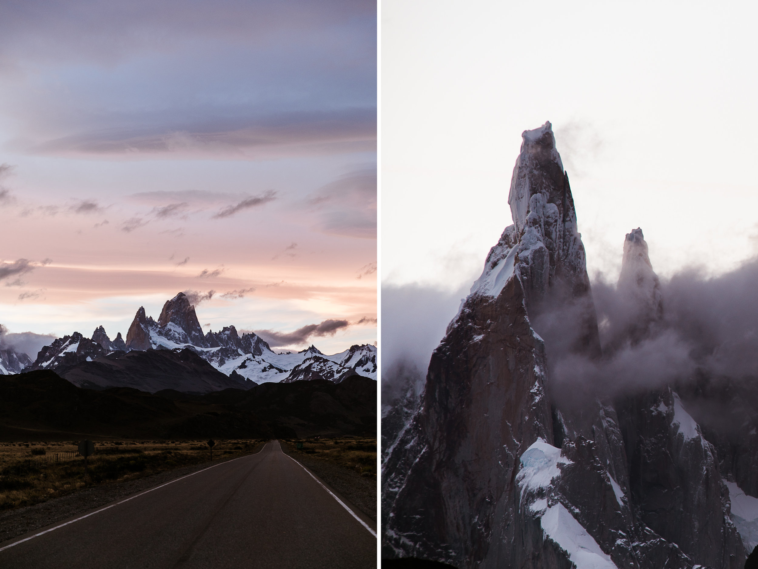 fitx roy and cerro torre in patagonia 