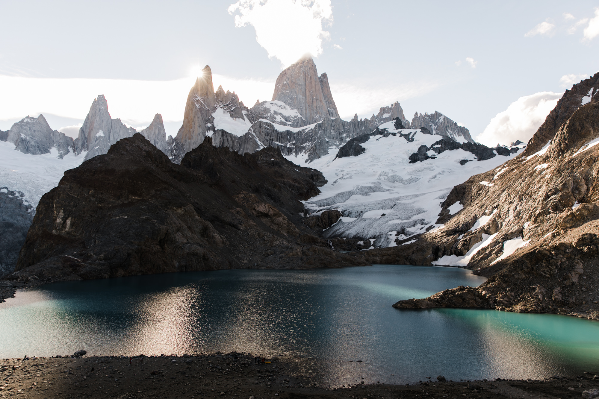 backpacking near Fitz Roy in Patagonia | Camp Poincenot + Lago De Los Tres | adventure elopement inspiration | the hearnes adventure wedding photography