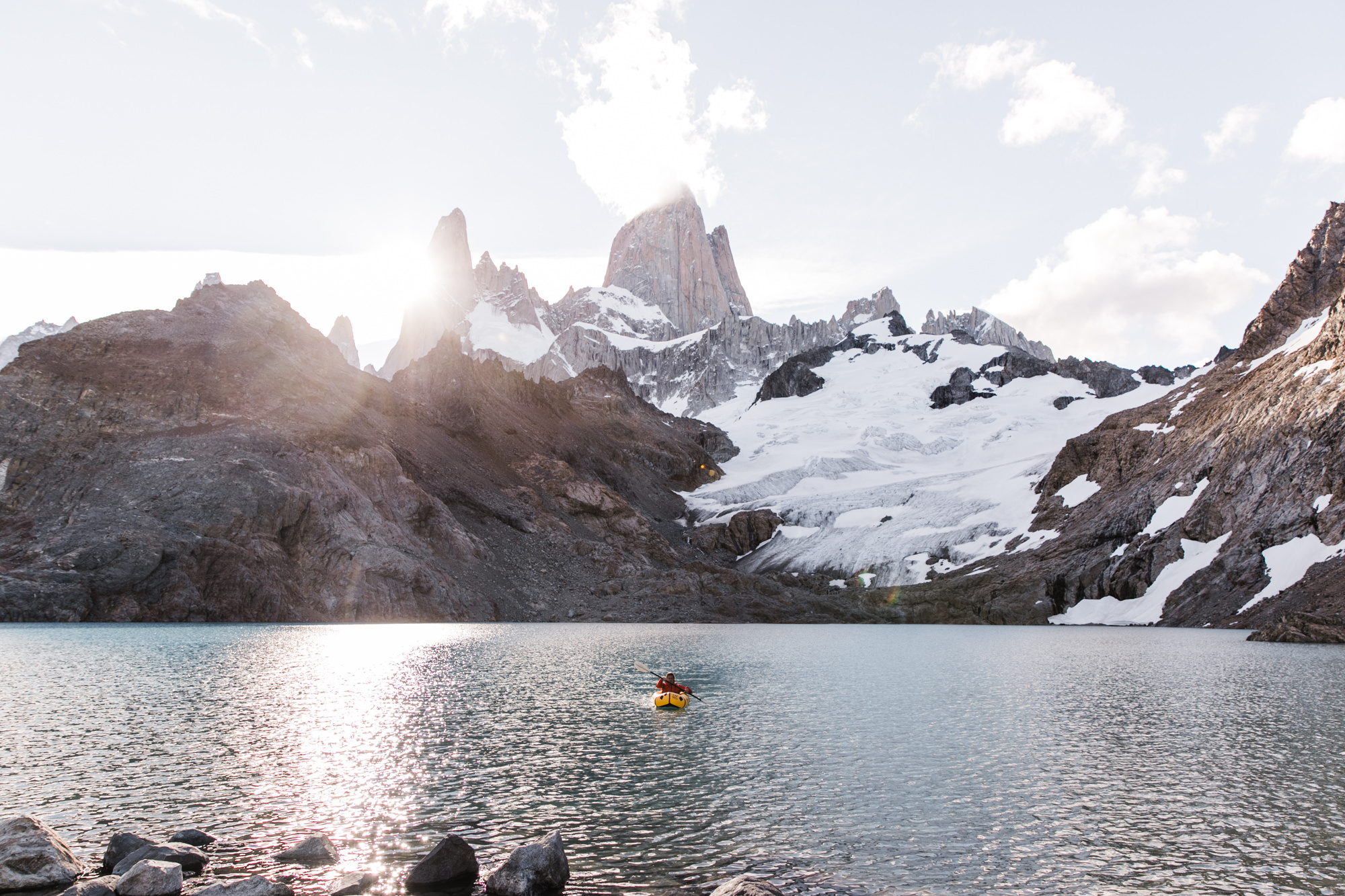 backpacking near Fitz Roy in Patagonia | Camp Poincenot + Lago De Los Tres | adventure elopement inspiration | the hearnes adventure wedding photography