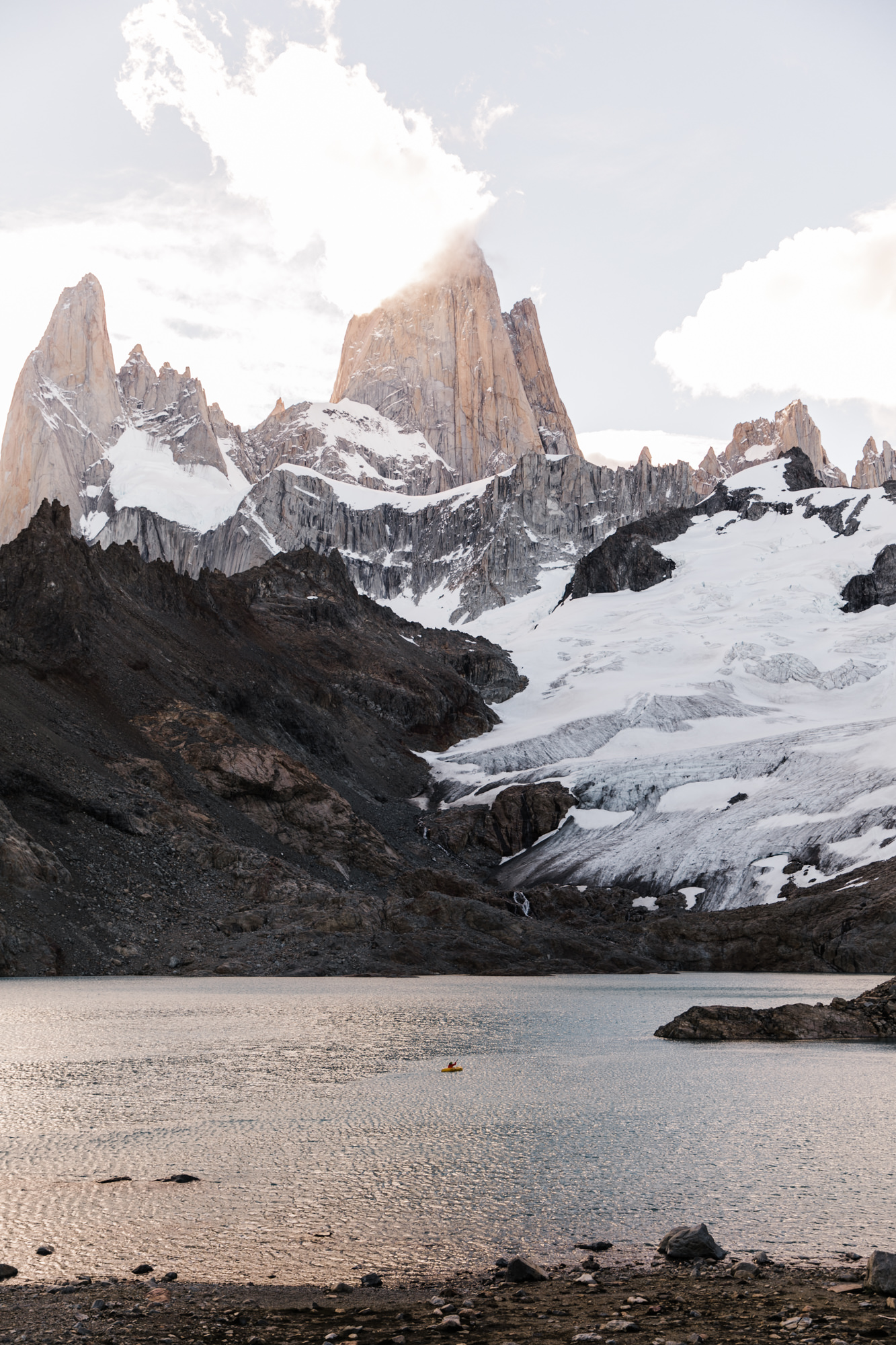 backpacking near Fitz Roy in Patagonia | Camp Poincenot + Lago De Los Tres | adventure elopement inspiration | the hearnes adventure wedding photography