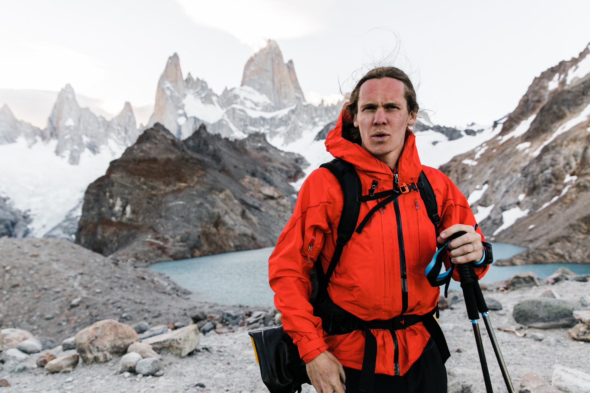 backpacking near Fitz Roy in Patagonia | Camp Poincenot + Lago De Los Tres | adventure elopement inspiration | the hearnes adventure wedding photography
