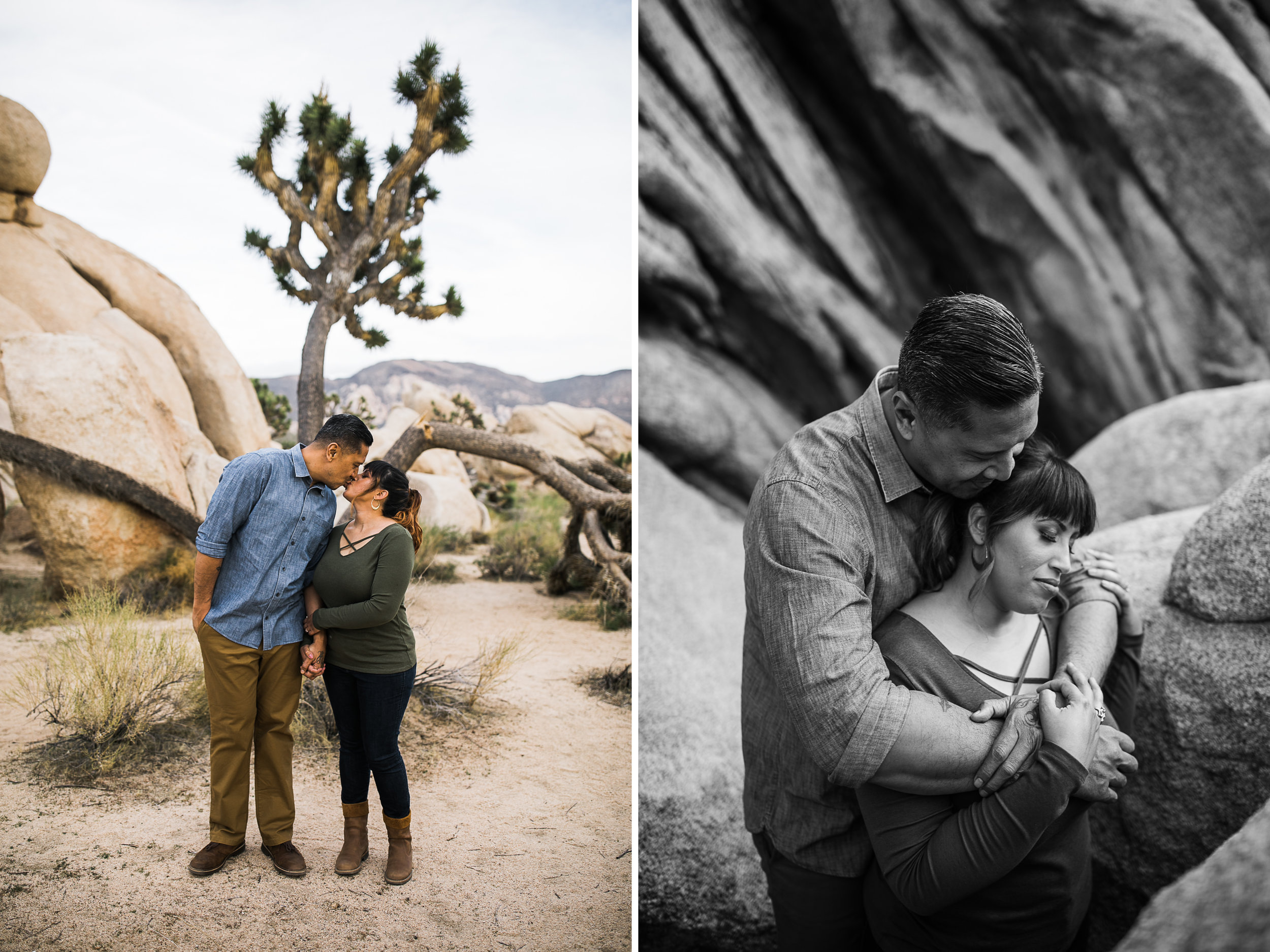 tamara + jerry's joshua tree national park engagement session | desert elopement inspiration | the hearnes adventure wedding photography | www.thehearnes.com
