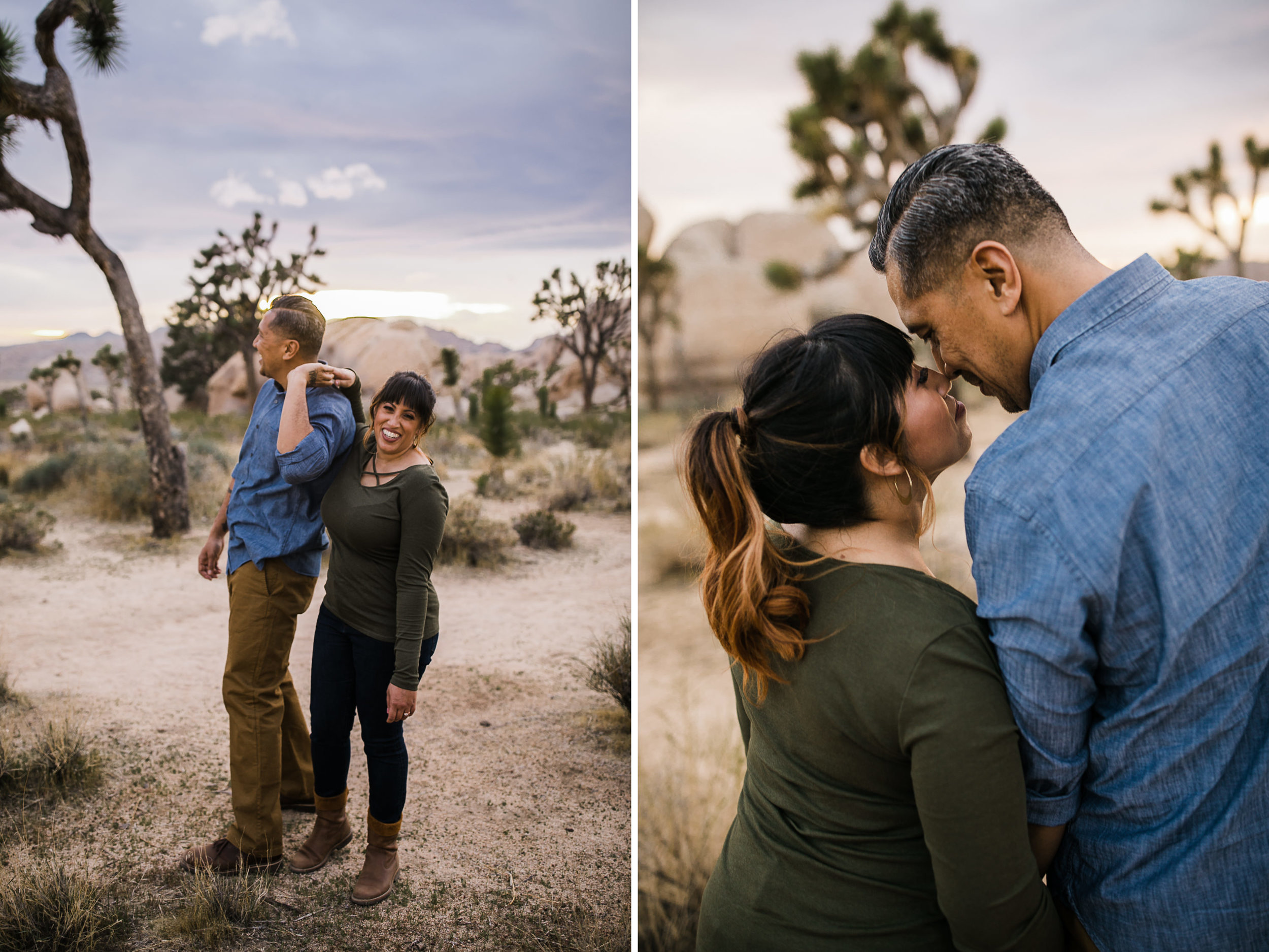 tamara + jerry's joshua tree national park engagement session | desert elopement inspiration | the hearnes adventure wedding photography | www.thehearnes.com