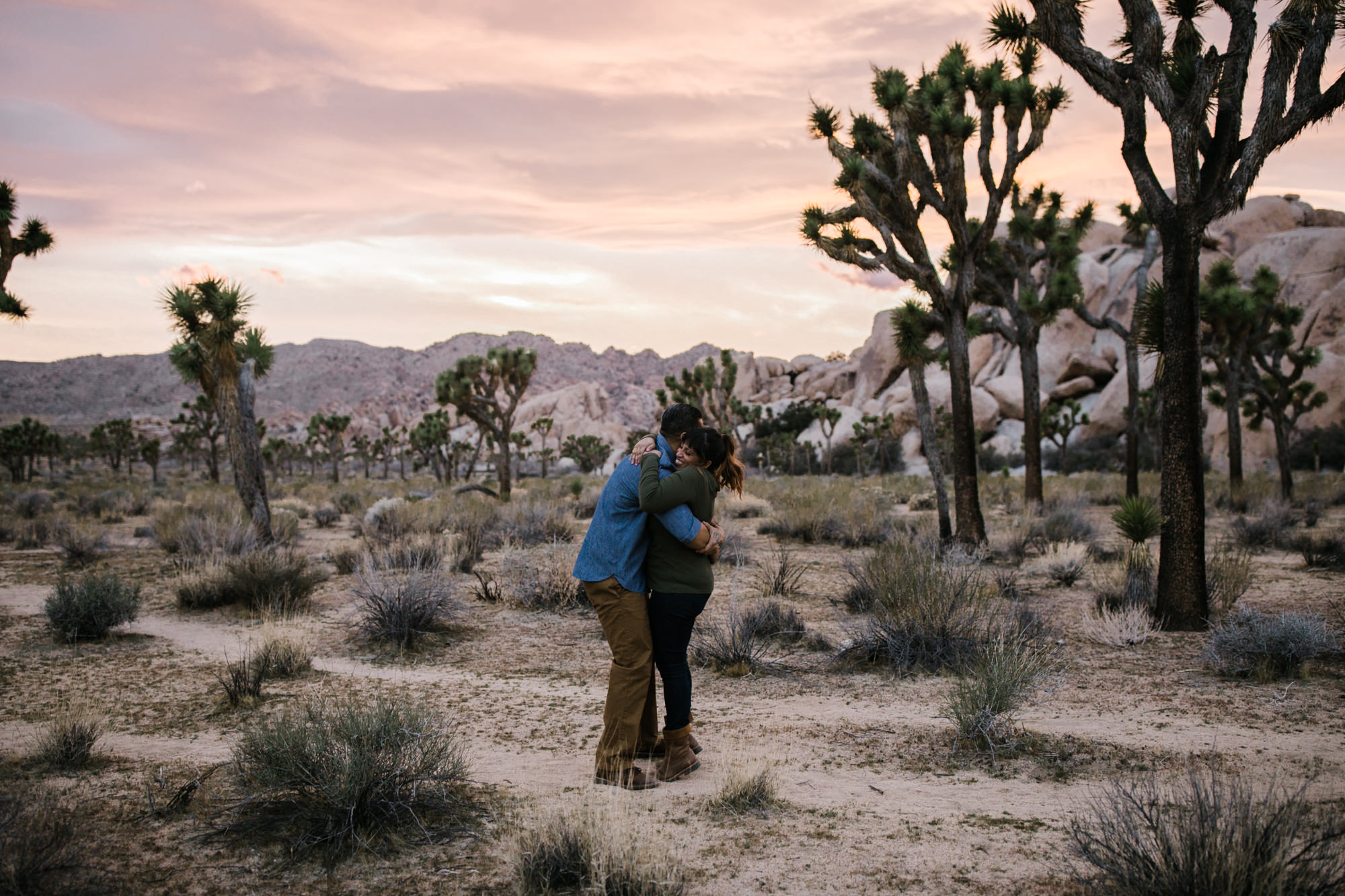 tamara + jerry's joshua tree national park engagement session | desert elopement inspiration | the hearnes adventure wedding photography | www.thehearnes.com