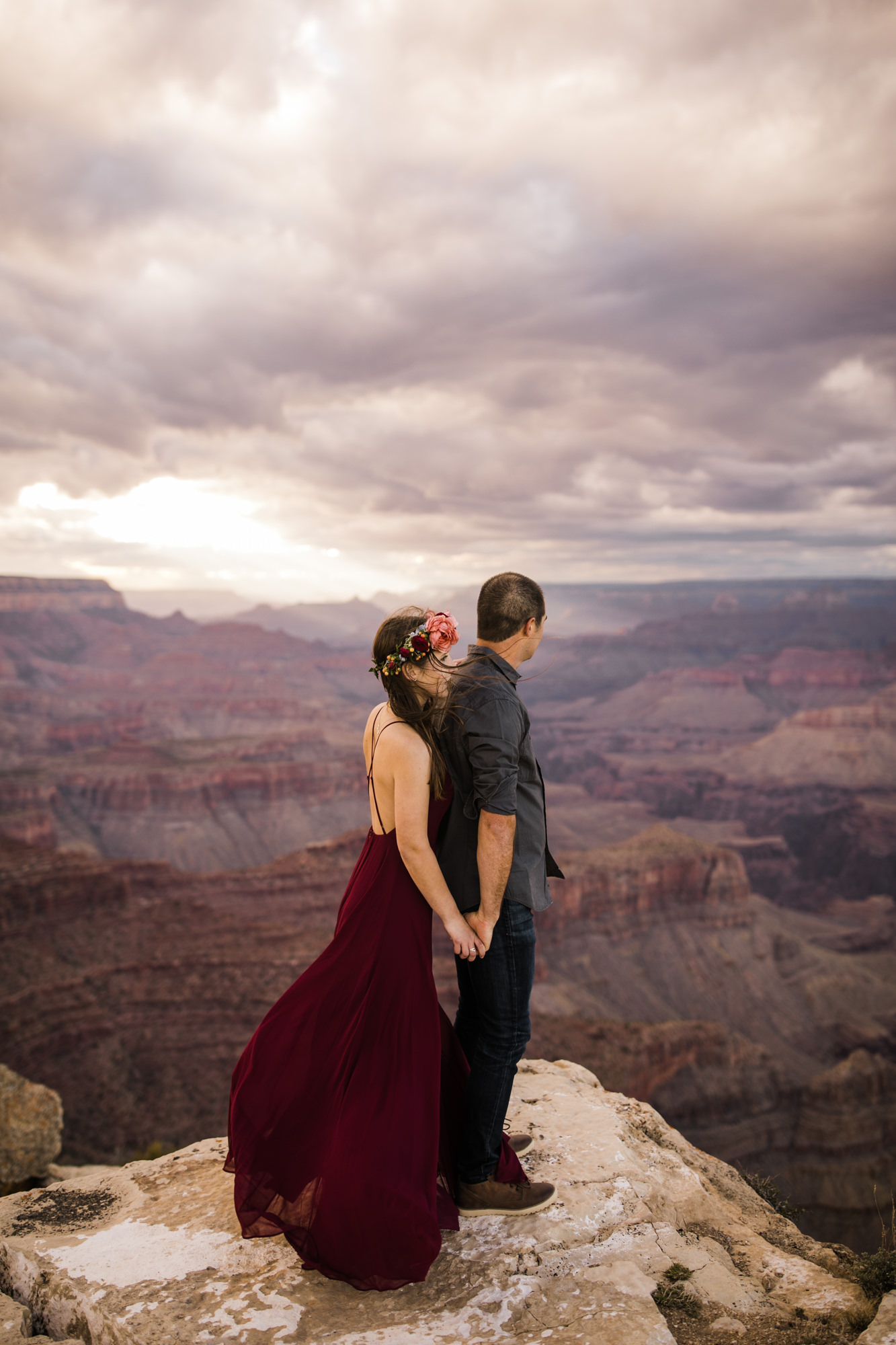 alex + stephen's grand canyon national park engagement session | desert elopement inspiration | weddings in national parks | the hearnes adventure photography | www.thehearnes.com