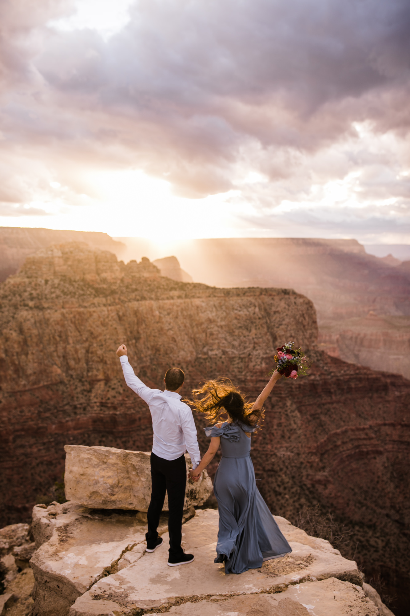 alex + stephen's grand canyon national park engagement session | desert elopement inspiration | weddings in national parks | the hearnes adventure photography | www.thehearnes.com