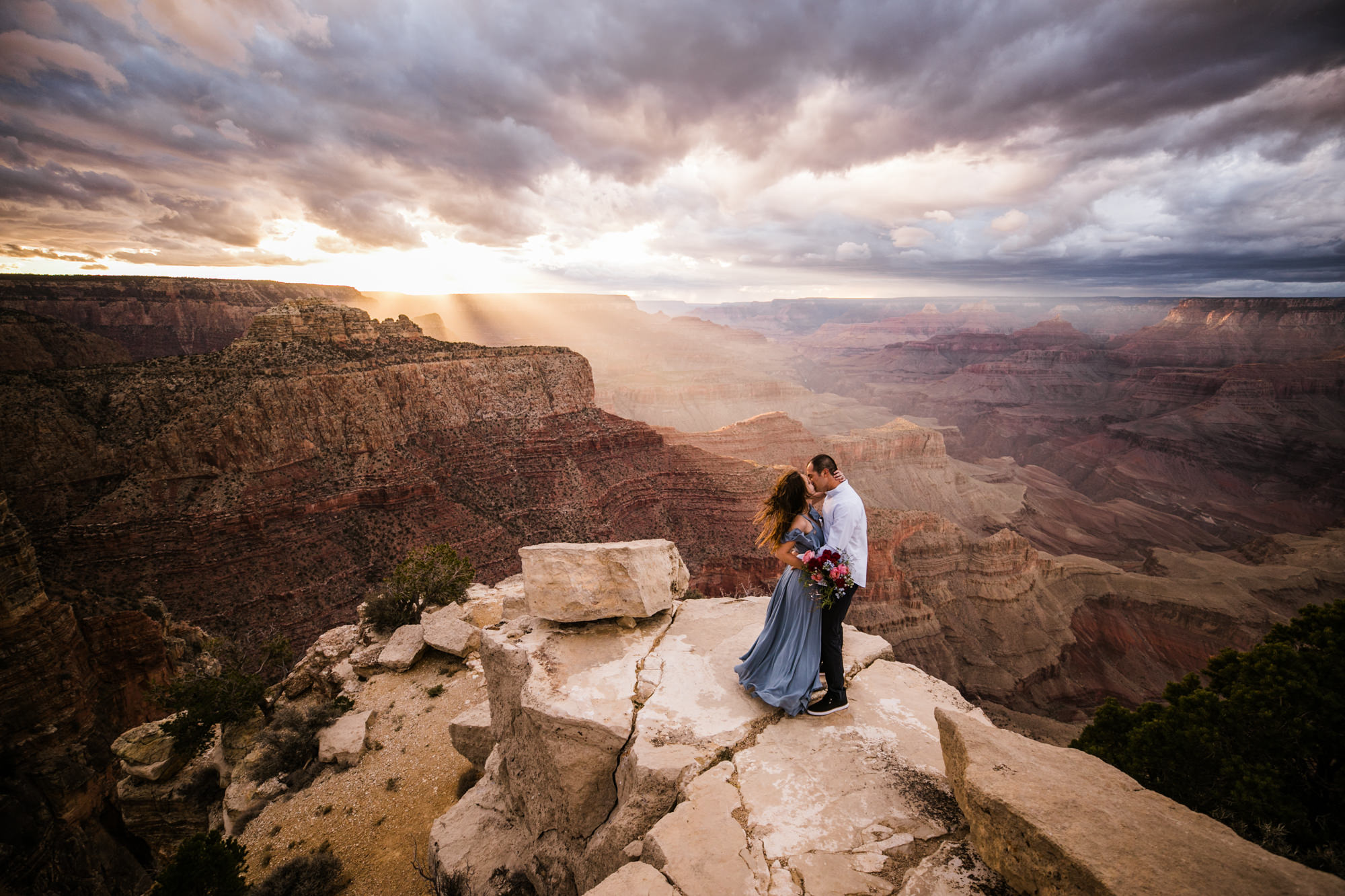 alex + stephen's grand canyon national park engagement session | desert elopement inspiration | weddings in national parks | the hearnes adventure photography | www.thehearnes.com