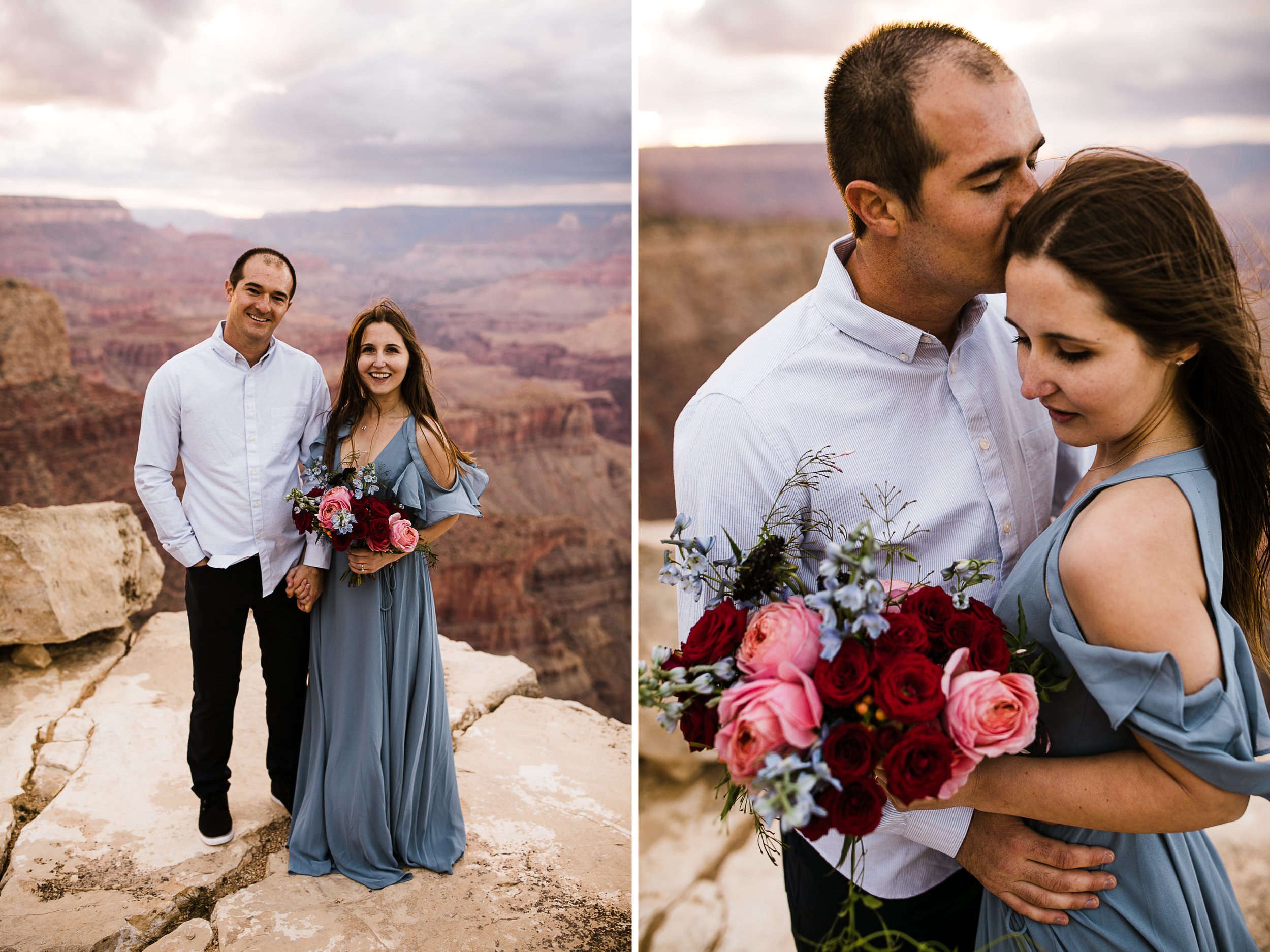 alex + stephen's grand canyon national park engagement session | desert elopement inspiration | weddings in national parks | the hearnes adventure photography | www.thehearnes.com