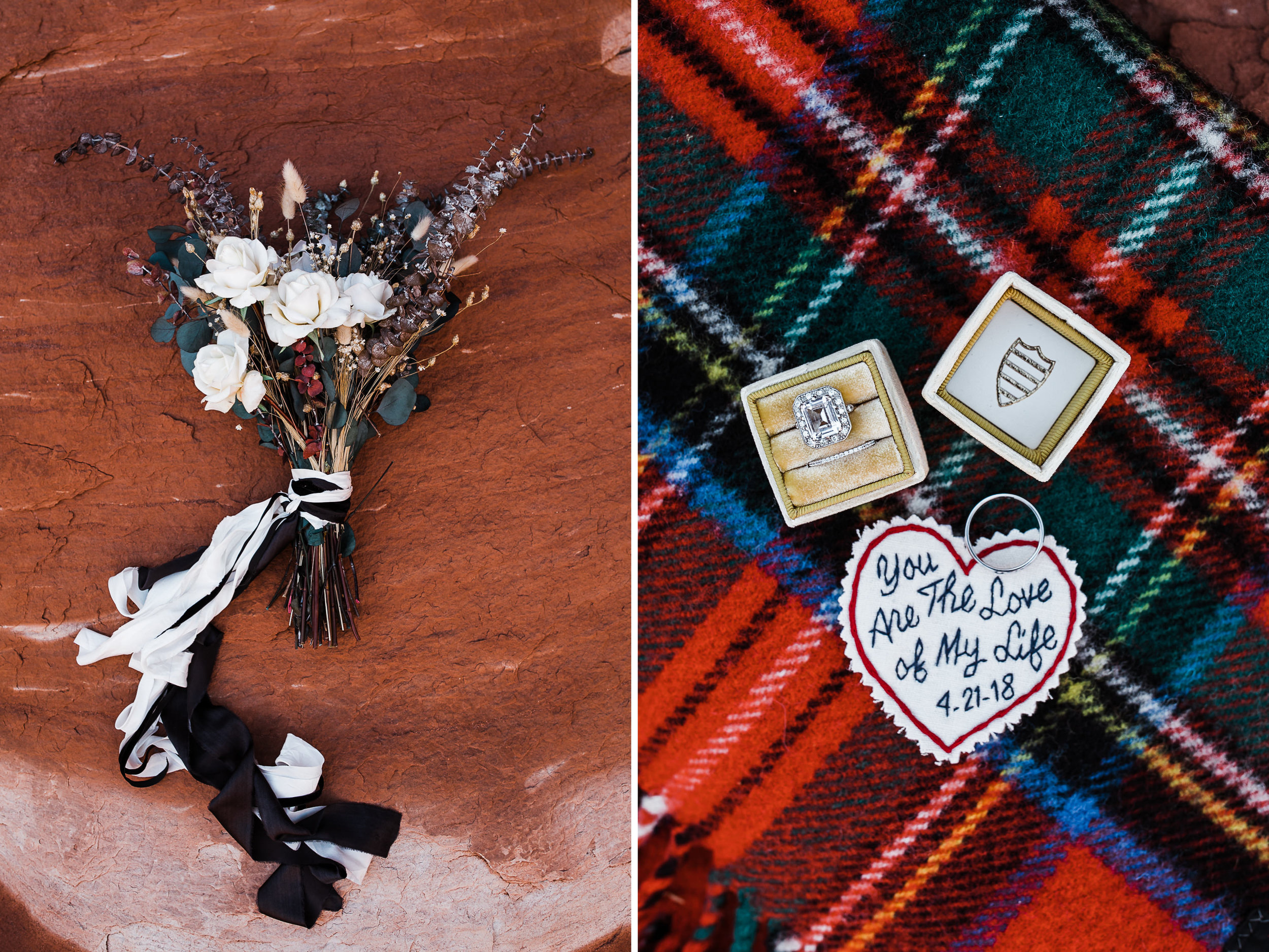 ben + rachelle's elopement in a secret canyon near Moab, Utah | canyonlands national park first look + portraits | secret ceremony on the edge of a cliff | moab adventure wedding photographer