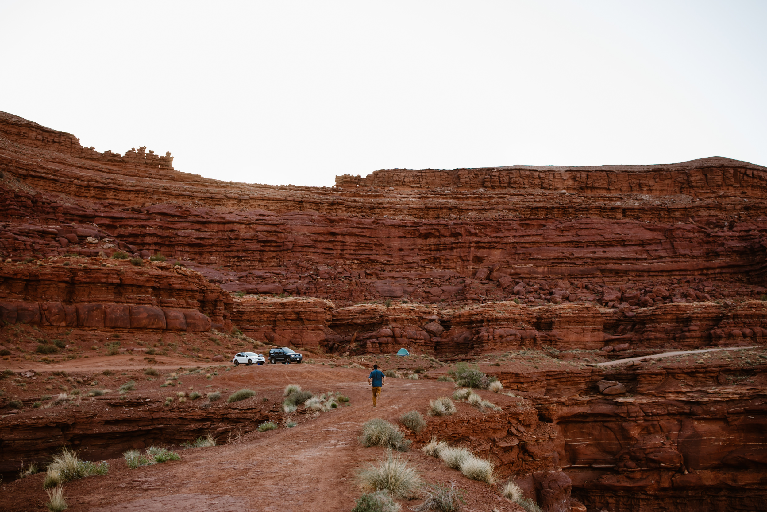 ben + rachelle's elopement in a secret canyon near Moab, Utah | canyonlands national park first look + portraits | secret ceremony on the edge of a cliff | moab adventure wedding photographer