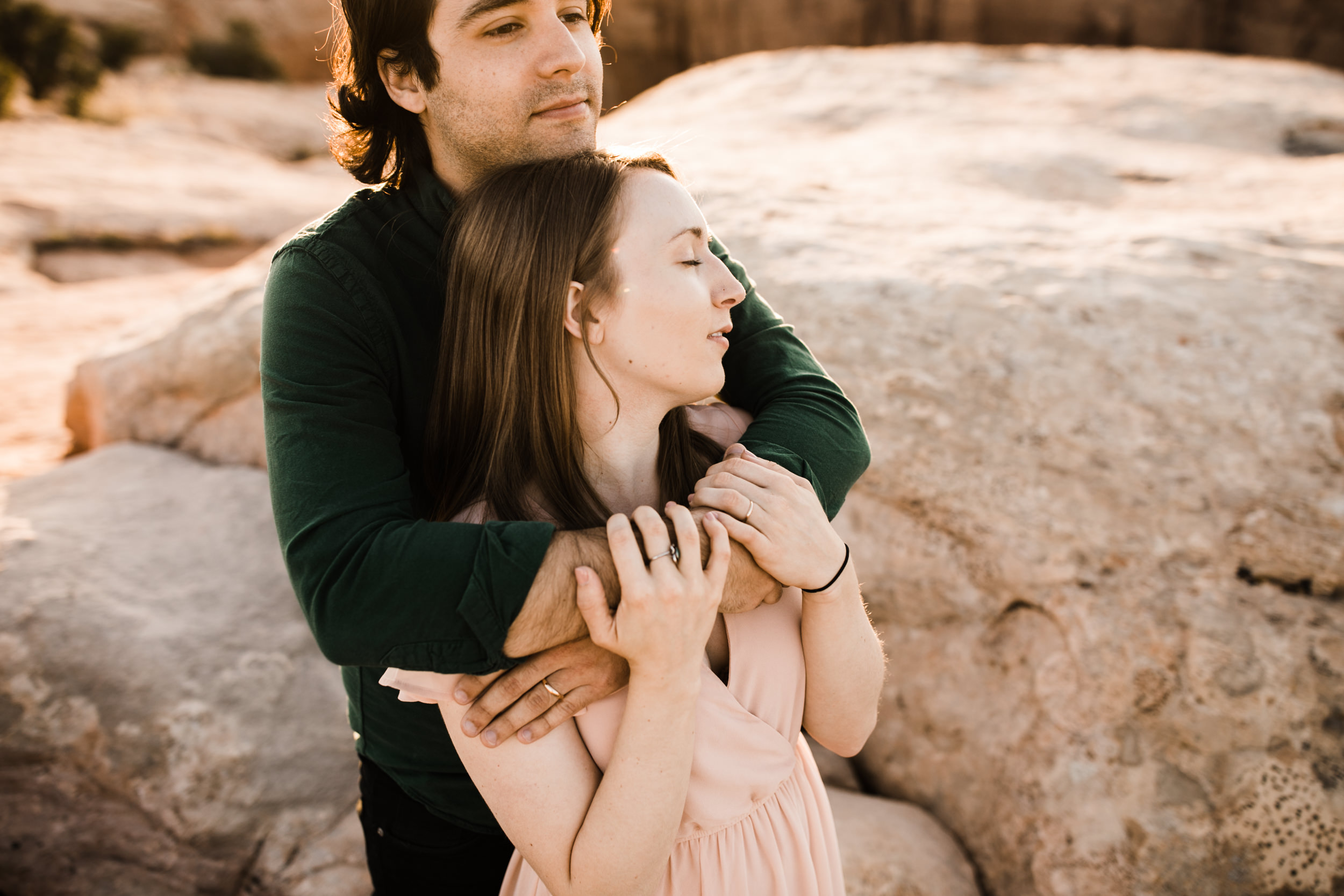 michelle + damian's post-elopement adventure session in moab | moab elopement photographer