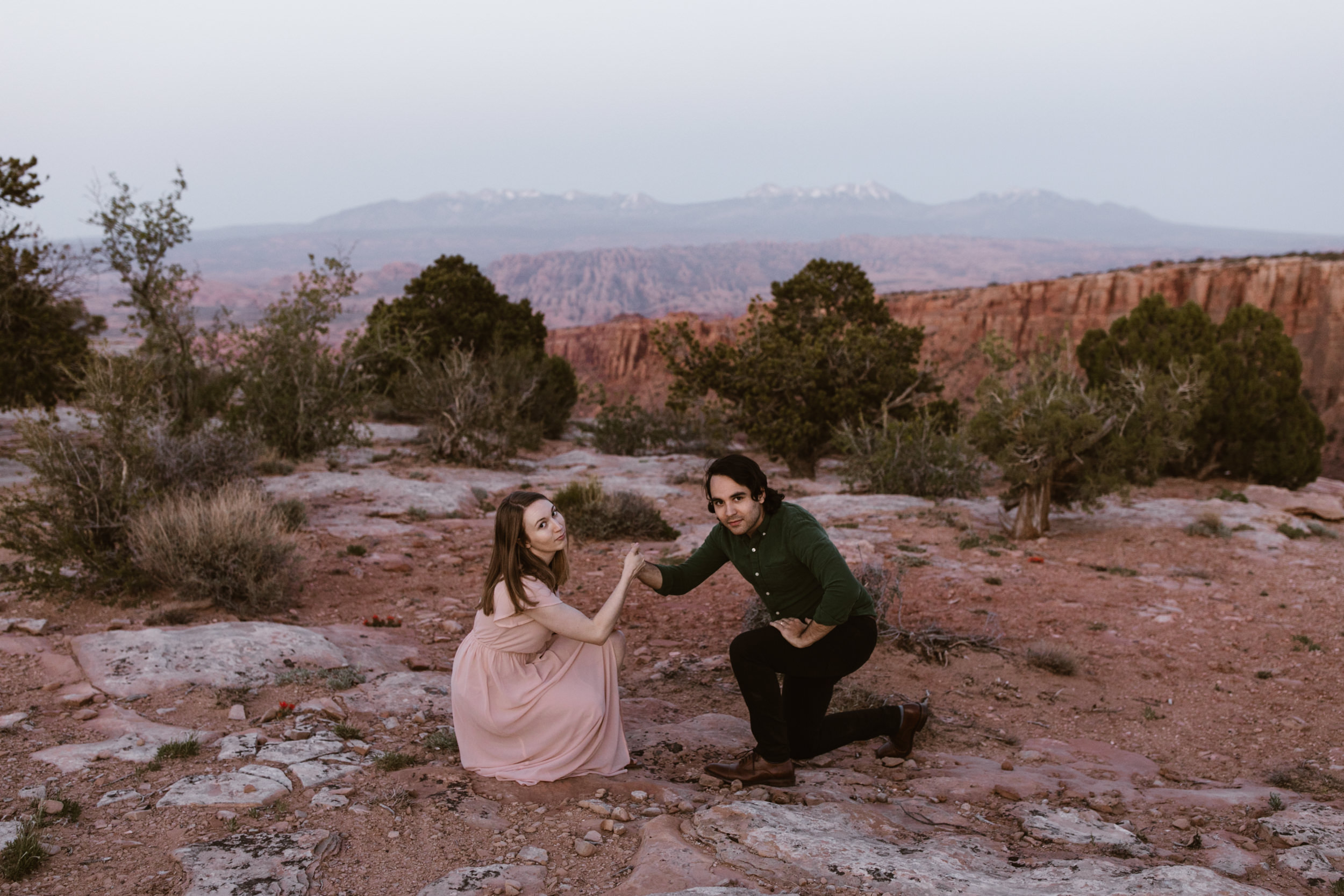 michelle + damian's post-elopement adventure session in moab | moab elopement photographer