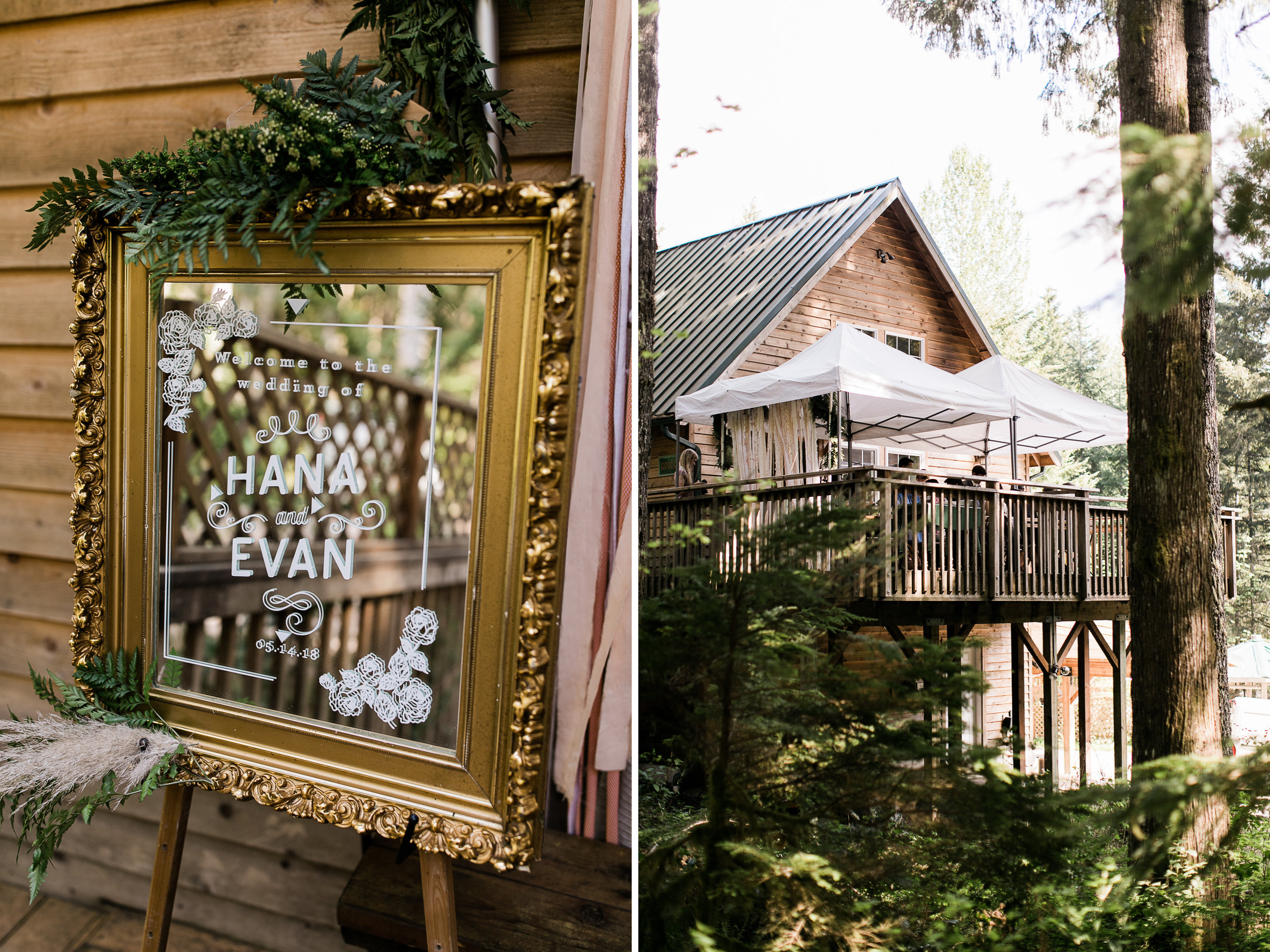 intimate wedding and reception in mount rainier national park | a frame cabin elopement first look | woodsy small reception in washington | snowy wedding portraits | elopement in the mountains