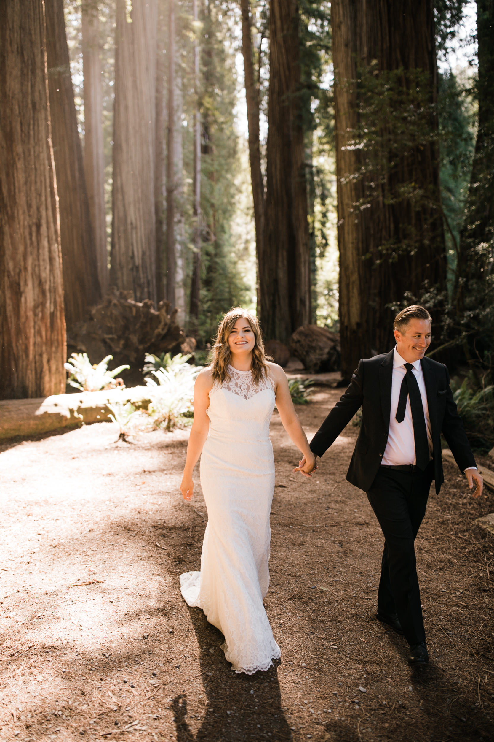 intimate wedding ceremony in the redwood forest | adventure wedding photographer | redwoods national park elopement | www.thehearnes.com