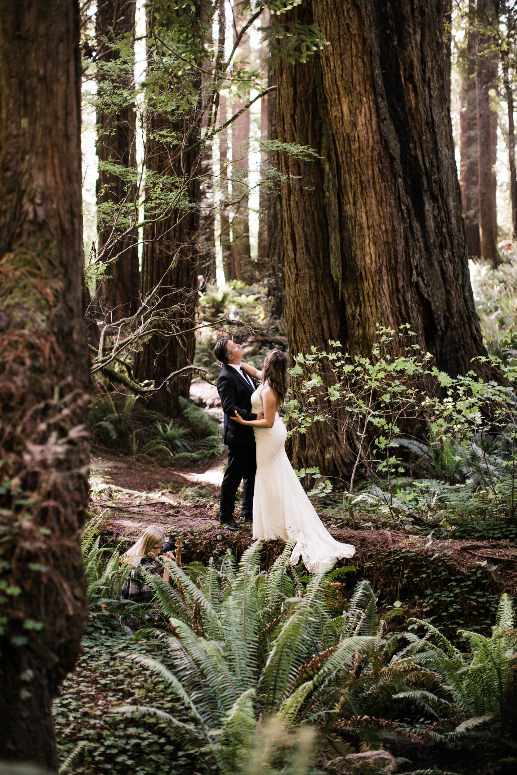 intimate wedding ceremony in the redwood forest | adventure wedding photographer | redwoods national park elopement | www.thehearnes.com