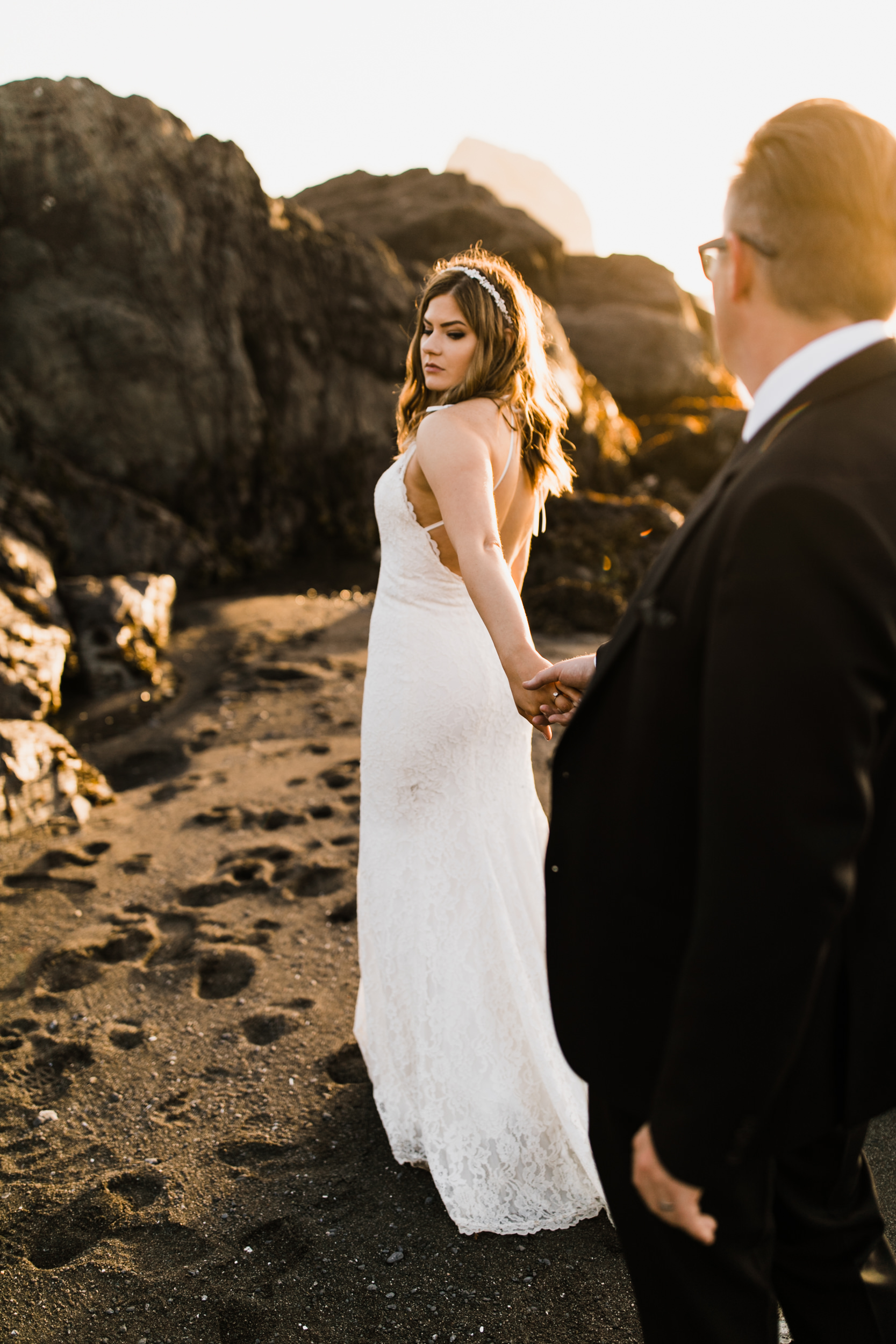 intimate wedding ceremony in the redwood forest | adventure wedding photographer | redwoods national park elopement | www.thehearnes.com