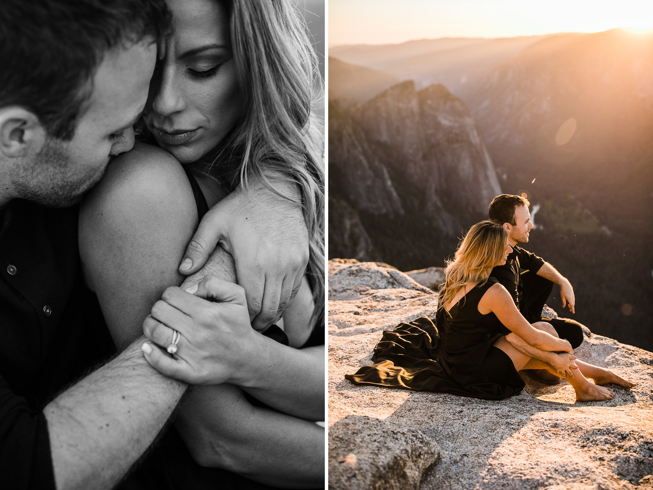 alexandra + david's destination engagement session in the mountains | yosemite elopement inspiration | taft point engagement photos | yosemite national park wedding photographer