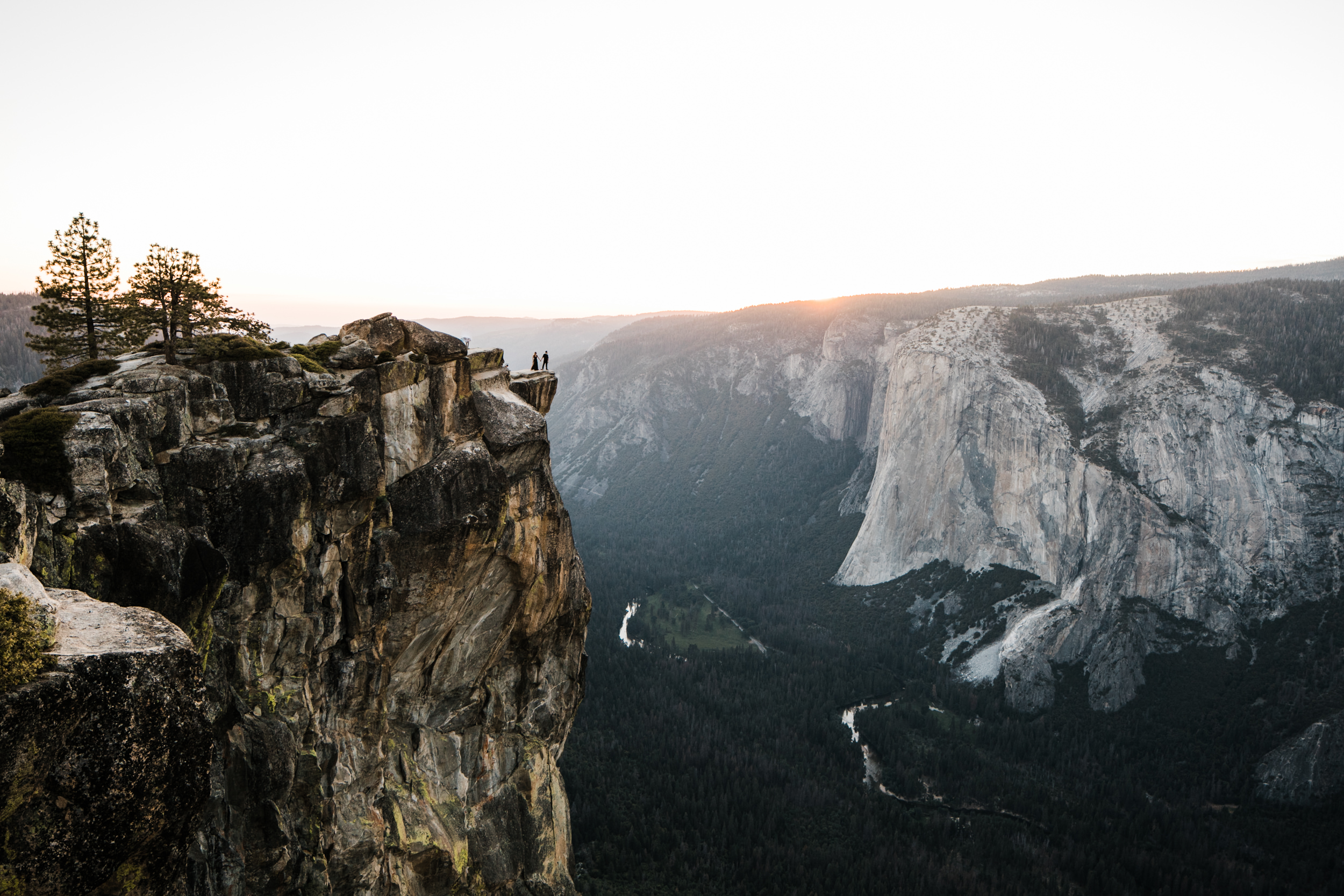 alexandra + david's destination engagement session in the mountains | yosemite elopement inspiration | taft point engagement photos | yosemite national park wedding photographer