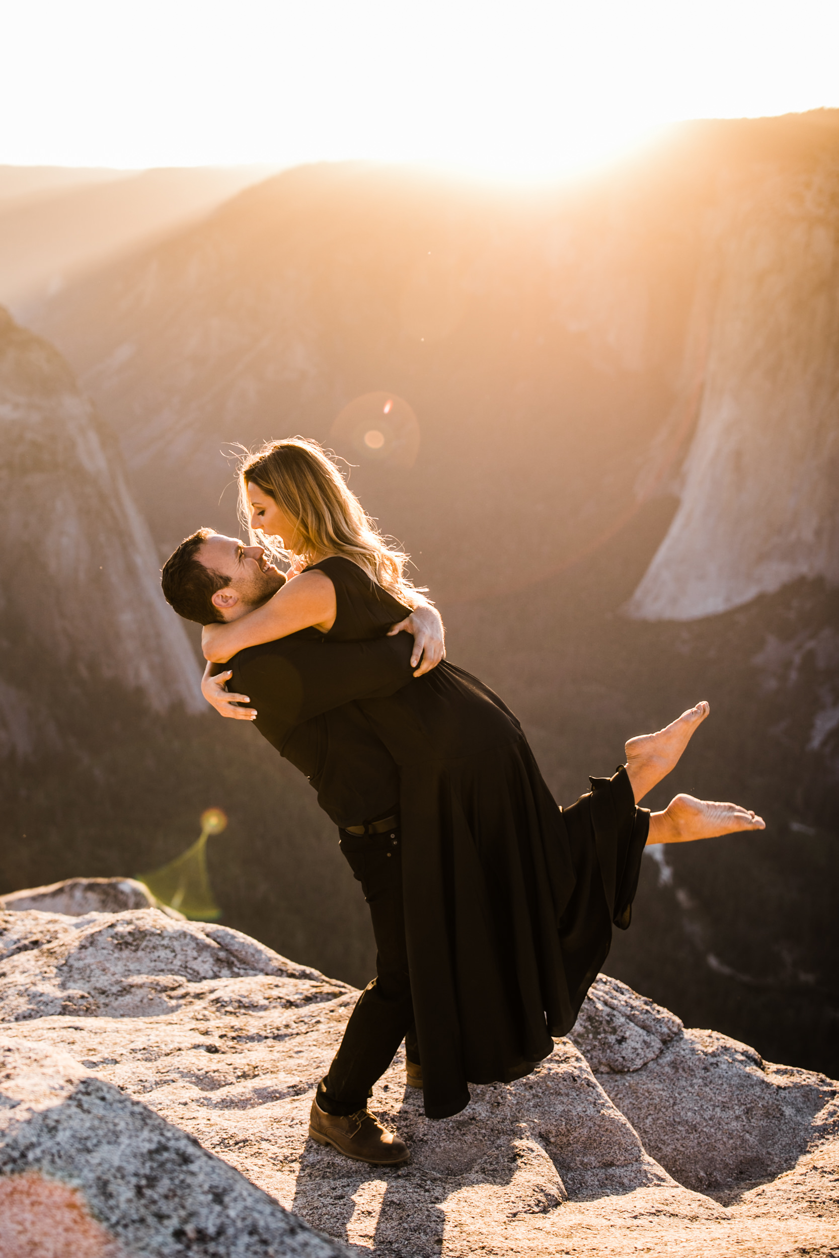 alexandra + david's destination engagement session in the mountains | yosemite elopement inspiration | taft point engagement photos | yosemite national park wedding photographer