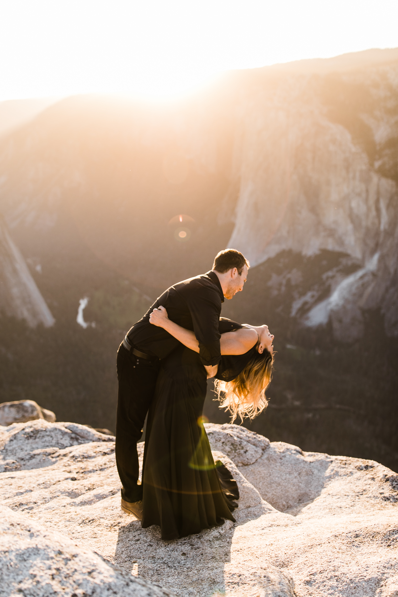 alexandra + david's destination engagement session in the mountains | yosemite elopement inspiration | taft point engagement photos | yosemite national park wedding photographer