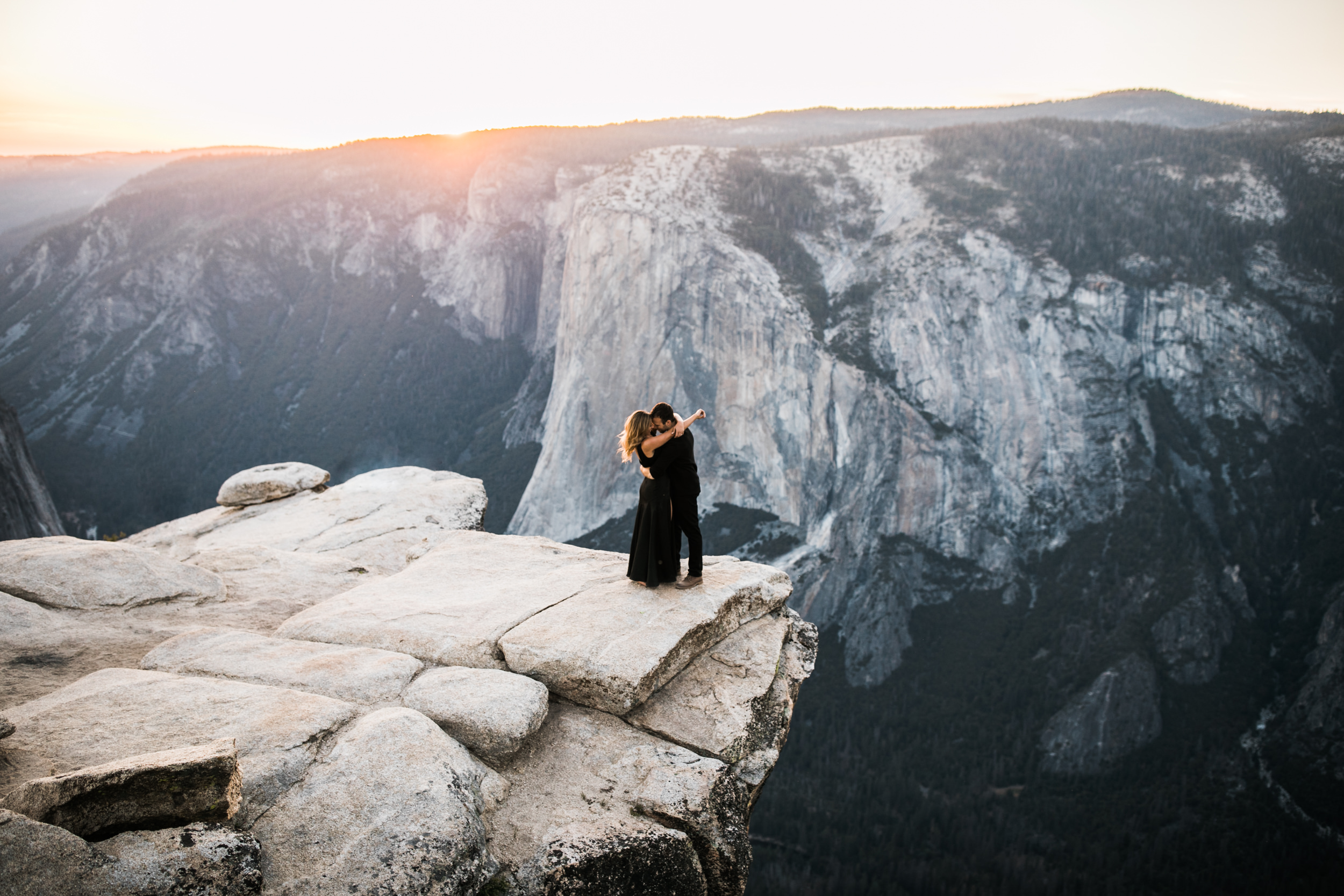 alexandra + david's destination engagement session in the mountains | yosemite elopement inspiration | taft point engagement photos | yosemite national park wedding photographer