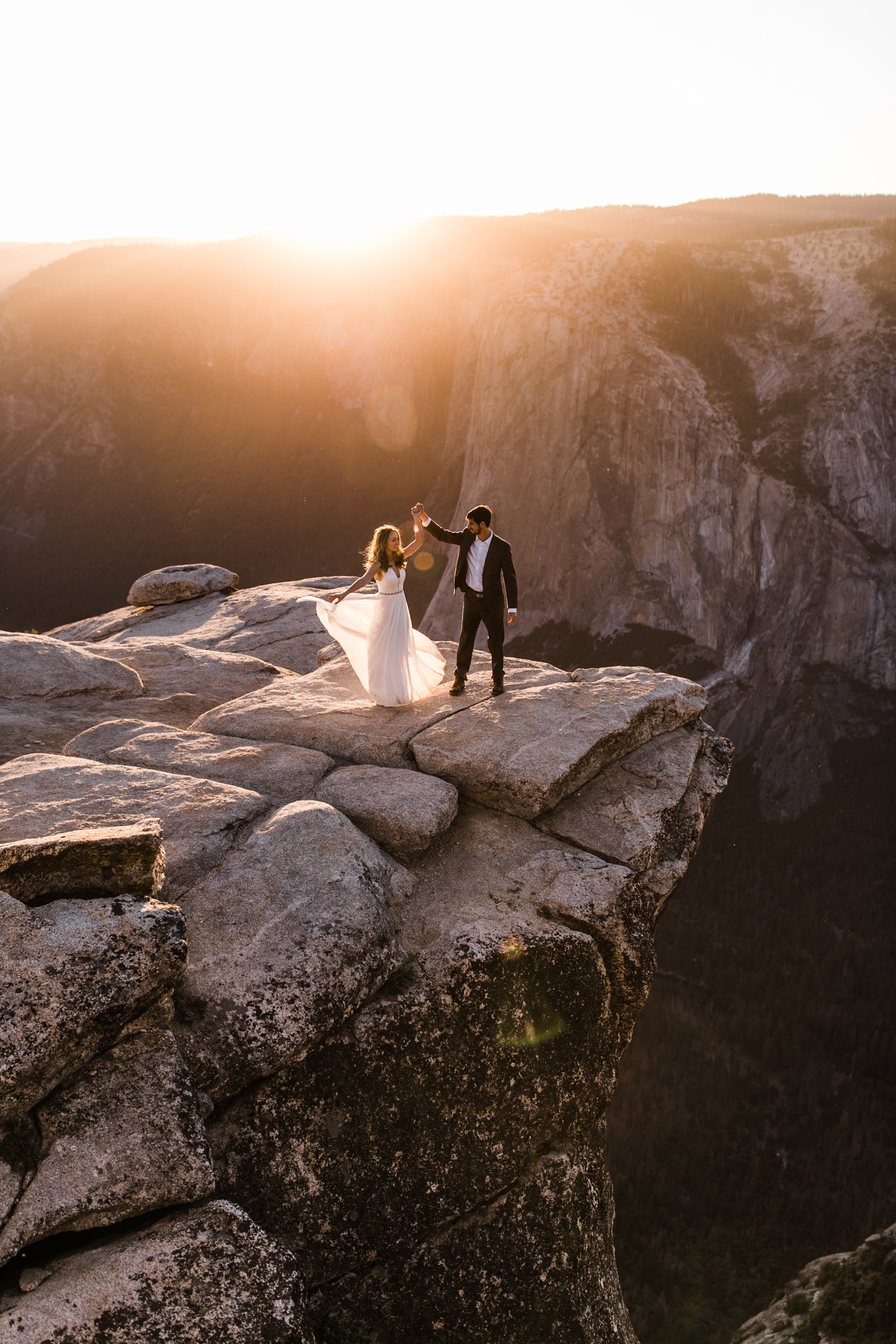 Chas + Michelle's adventurous wedding portraits | post-elopement photos in yosemite national park | adventure wedding photographer