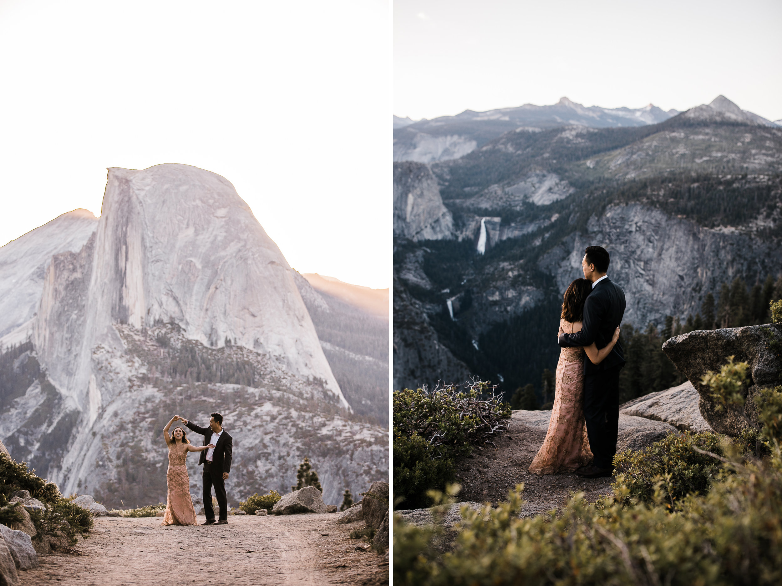 michelle + doug's adventure session at glacier point | 10 year wedding anniversary celebration | yosemite elopement inspiration | the hearnes adventure photography
