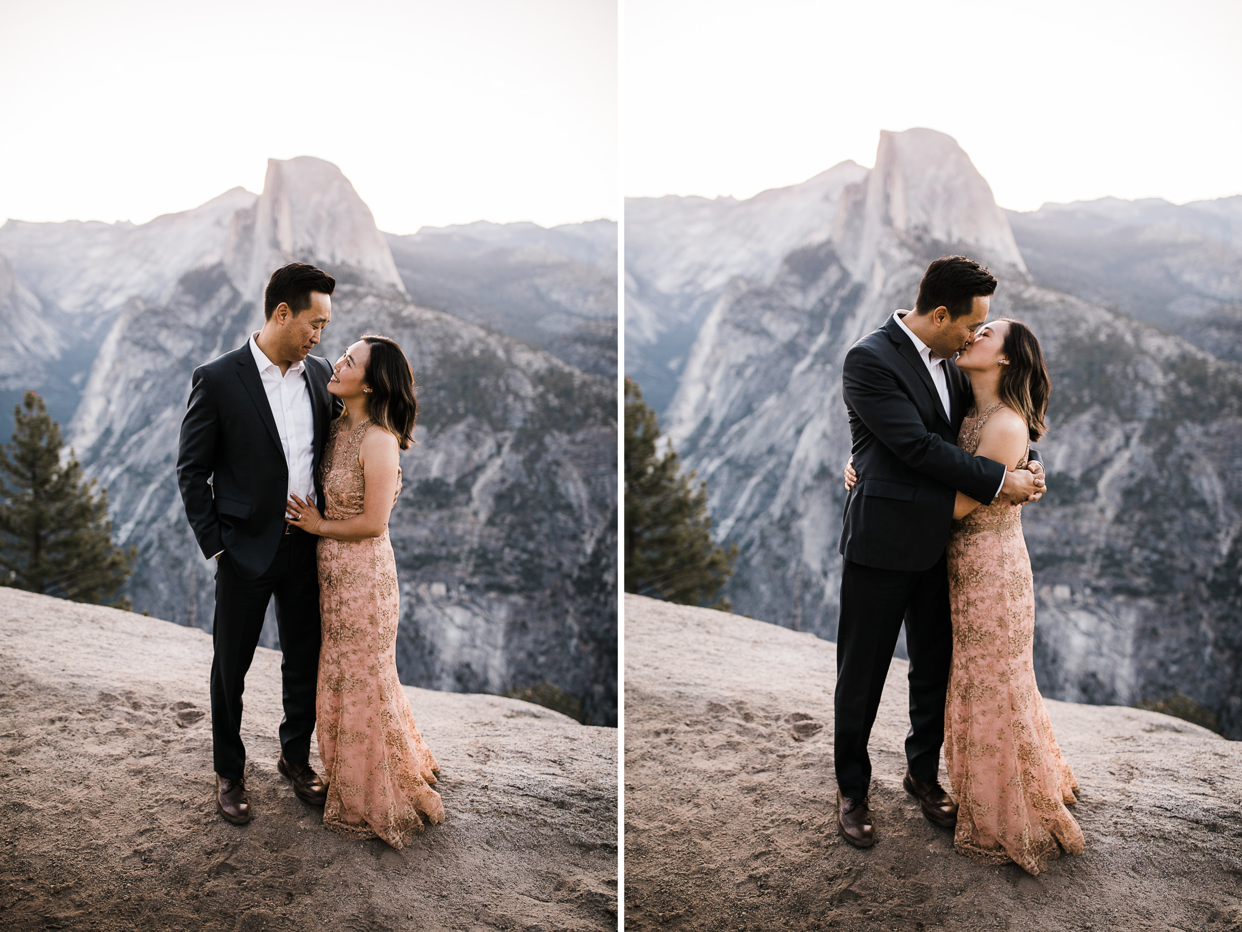 michelle + doug's adventure session at glacier point | 10 year wedding anniversary celebration | yosemite elopement inspiration | the hearnes adventure photography