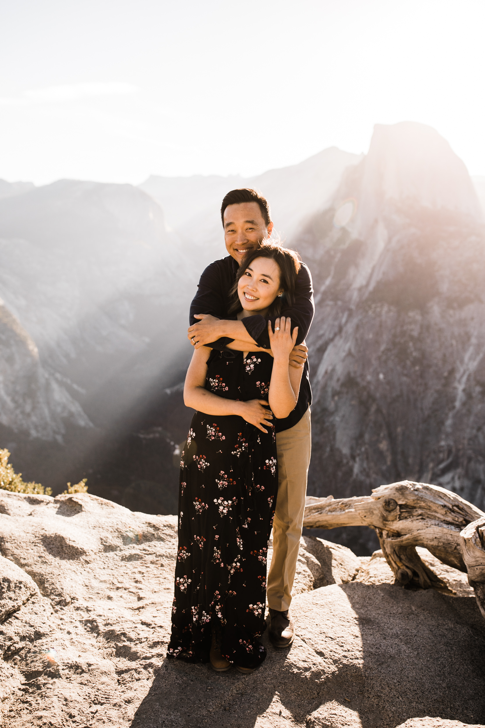 michelle + doug's adventure session at glacier point | 10 year wedding anniversary celebration | yosemite elopement inspiration | the hearnes adventure photography