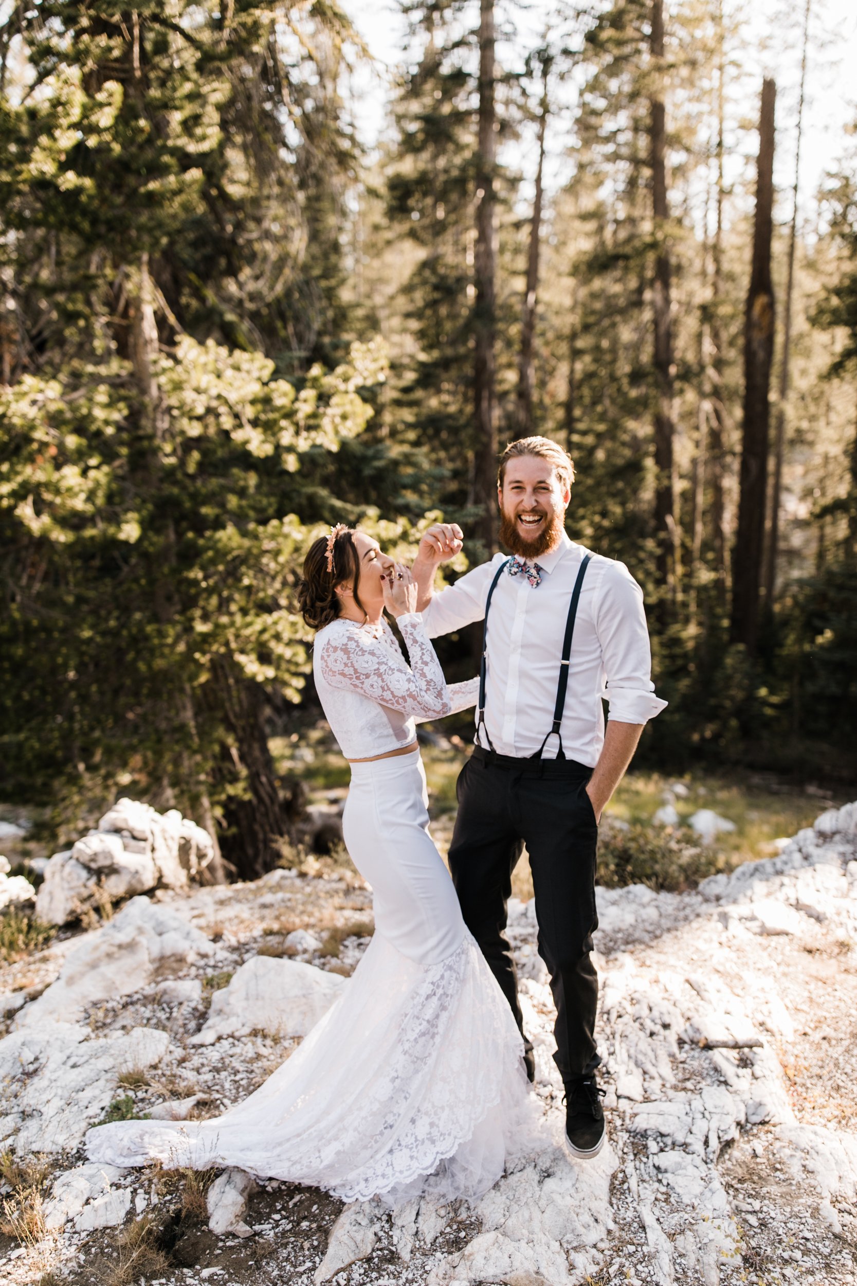 destination elopement in yosemite valley | adventure wedding portraits + romantic vows on a cliffside | national park elopement photographer | the hearnes adventure photography