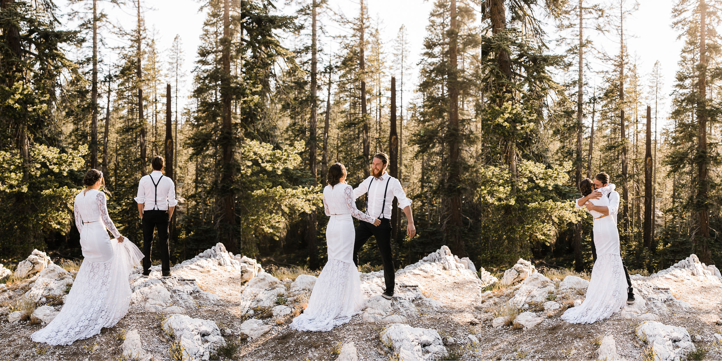 destination elopement in yosemite valley | adventure wedding portraits + romantic vows on a cliffside | national park elopement photographer | the hearnes adventure photography