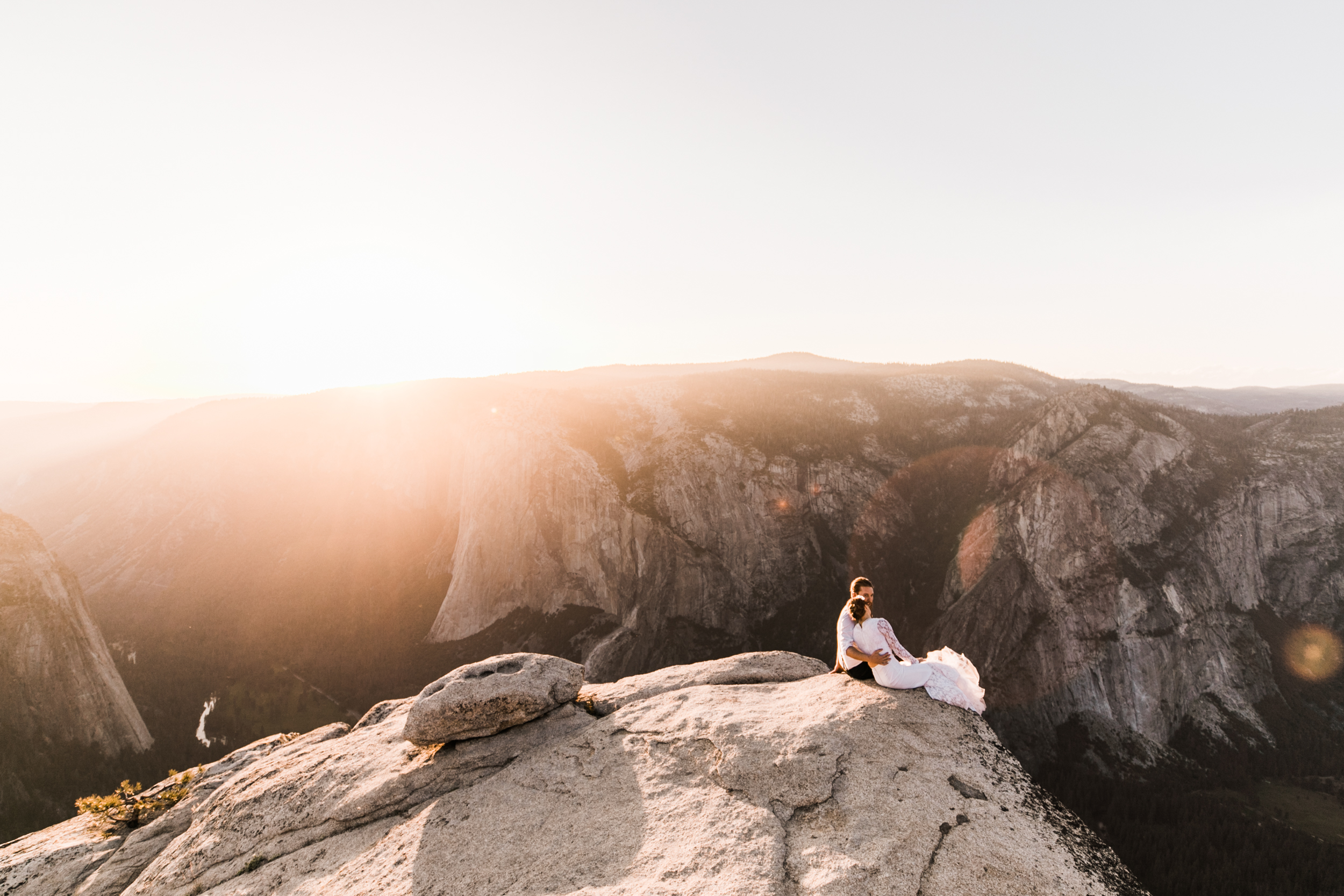 destination elopement in yosemite valley | adventure wedding portraits + romantic vows on a cliffside | national park elopement photographer | the hearnes adventure photography