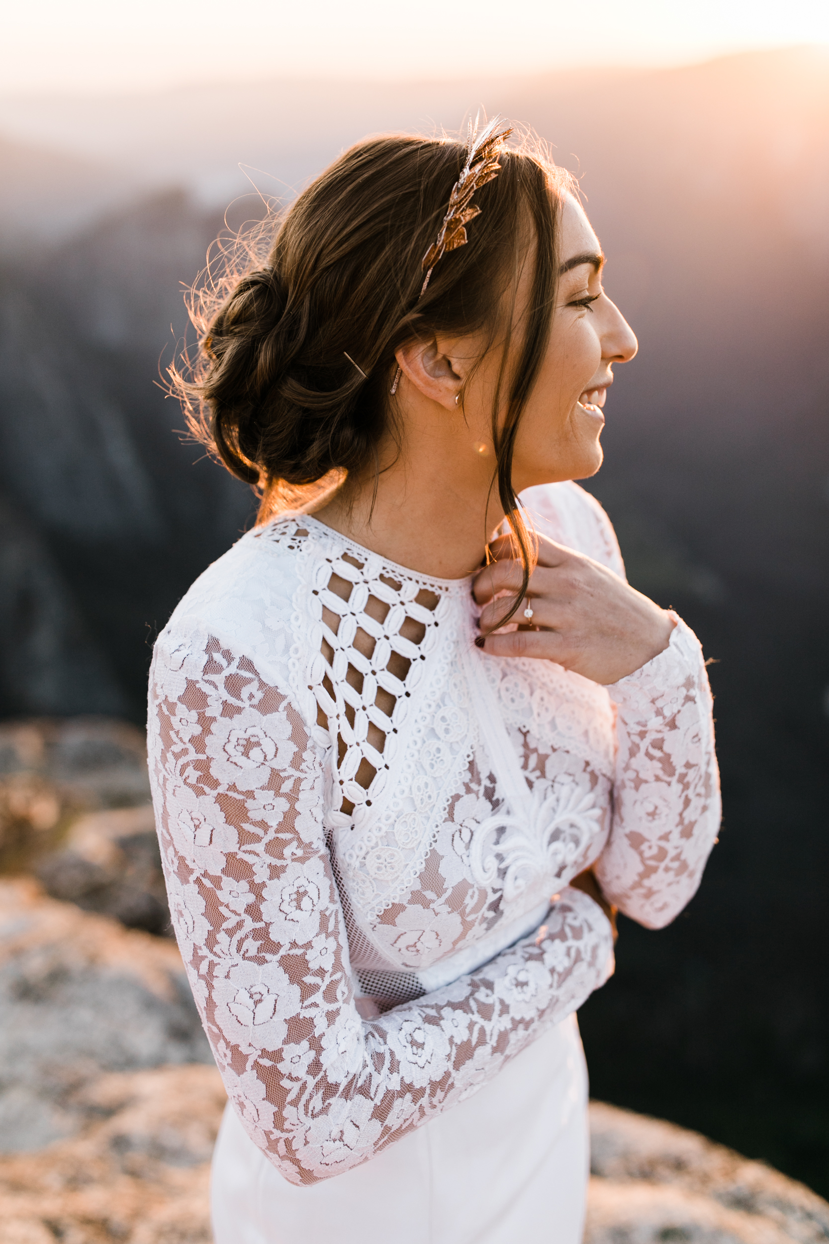 destination elopement in yosemite valley | adventure wedding portraits + romantic vows on a cliffside | national park elopement photographer | the hearnes adventure photography