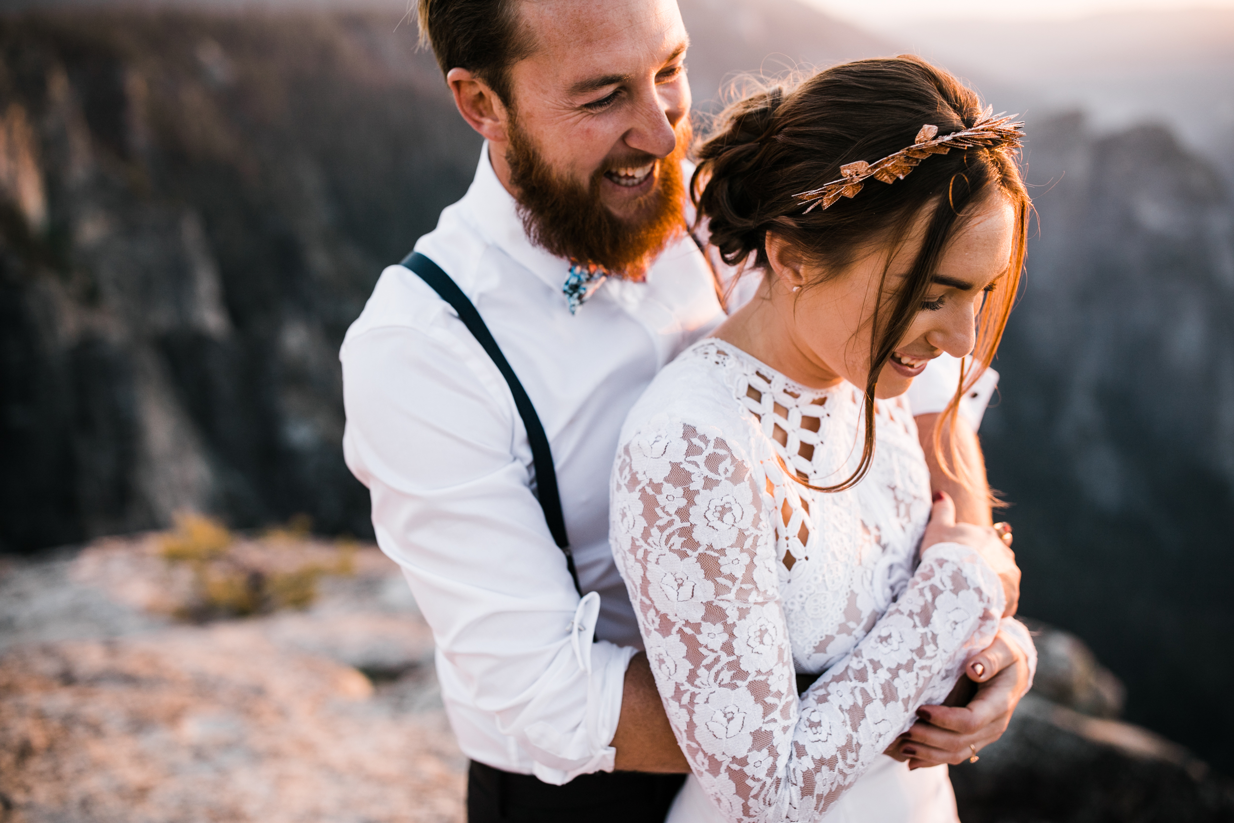 destination elopement in yosemite valley | adventure wedding portraits + romantic vows on a cliffside | national park elopement photographer | the hearnes adventure photography