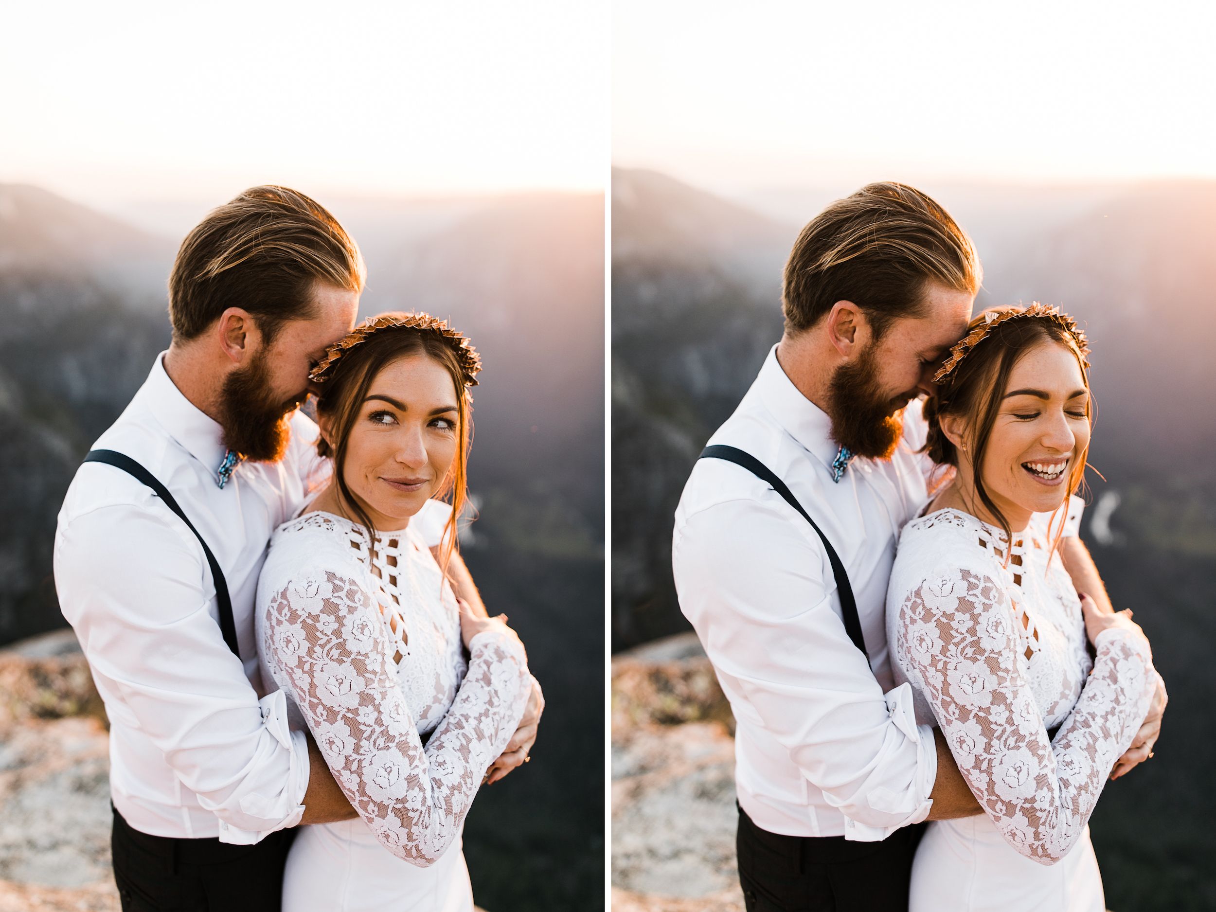 destination elopement in yosemite valley | adventure wedding portraits + romantic vows on a cliffside | national park elopement photographer | the hearnes adventure photography