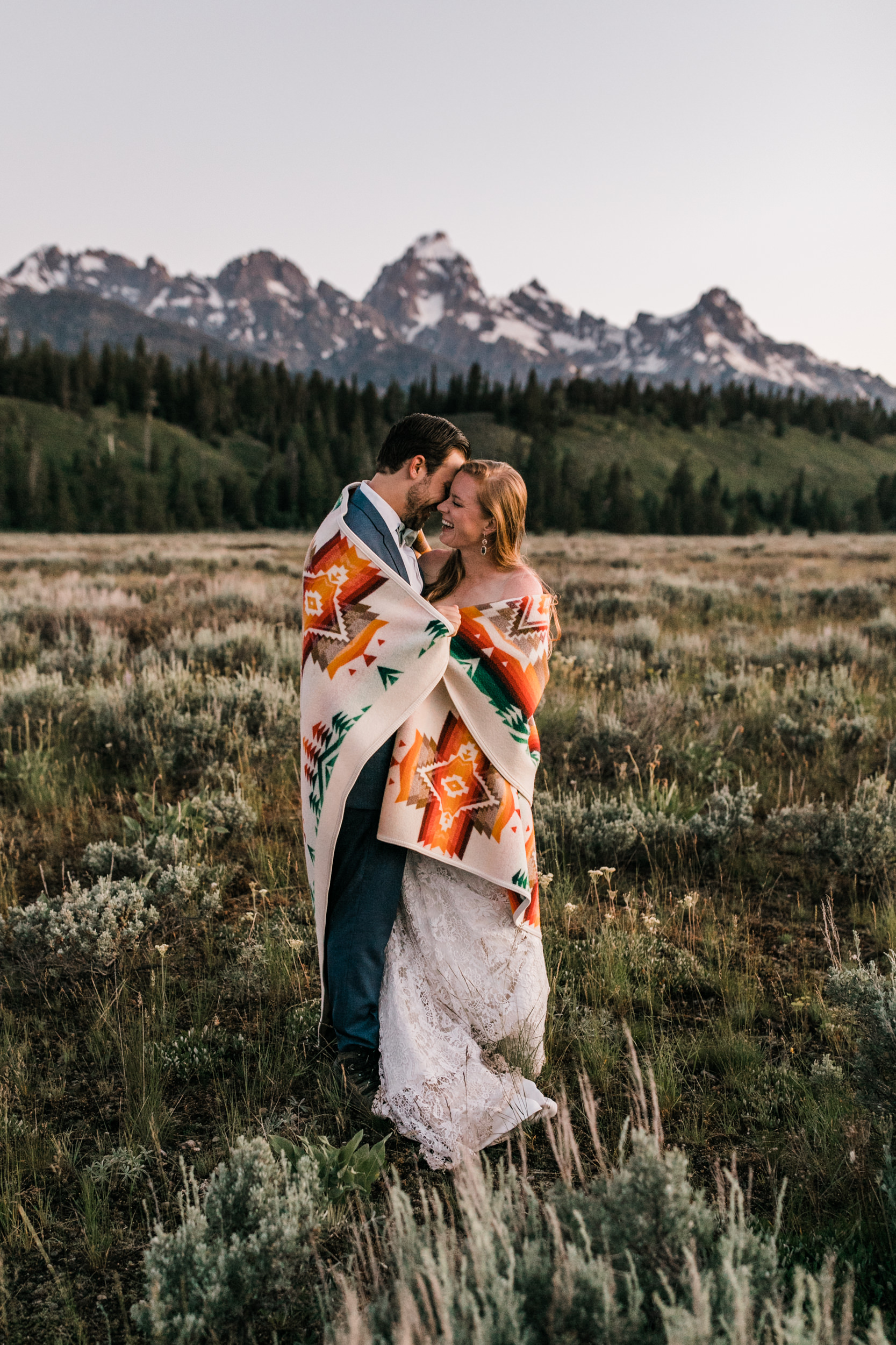 wedding portrait session in the mountains | grand teton national park