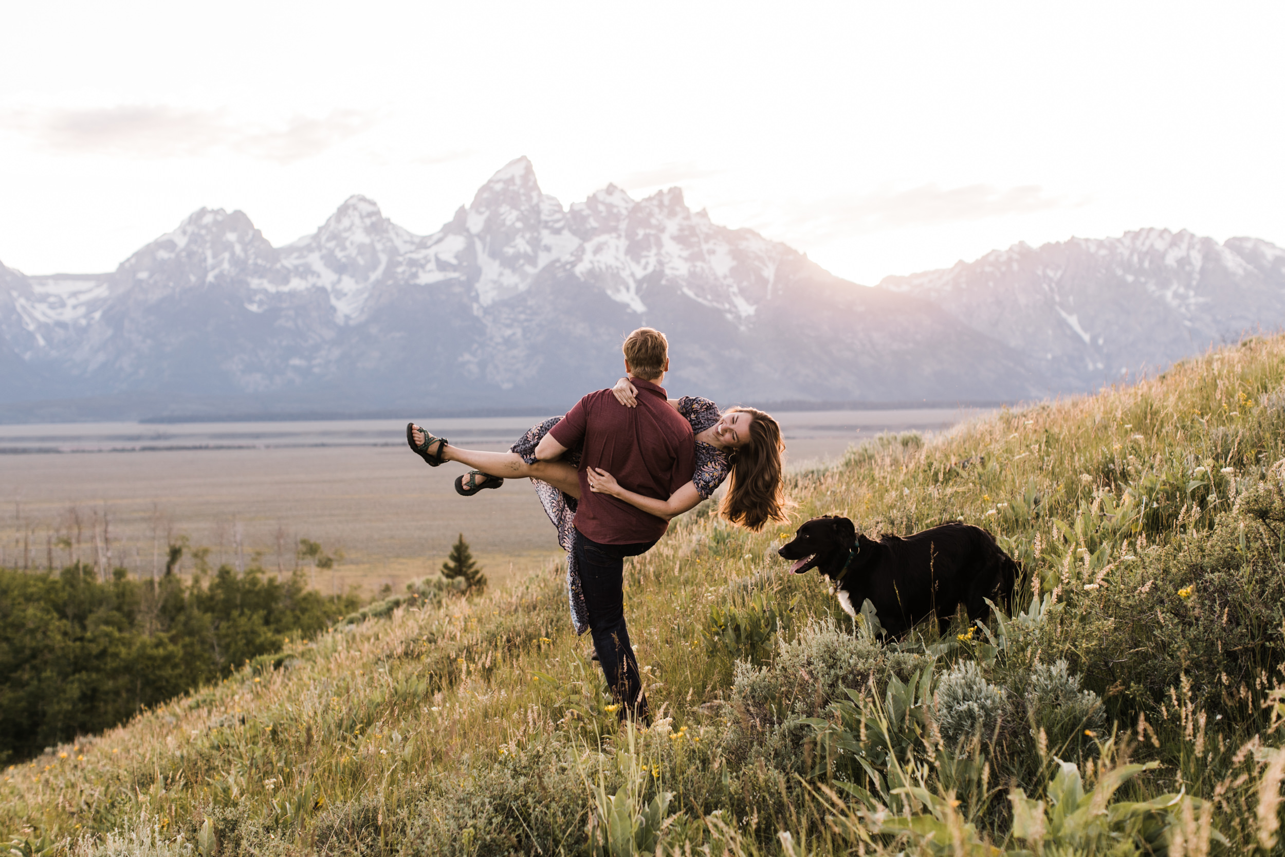 maggie + gary's adventure engagement session in grand teton national park | jackson hole, wyoming wedding photographer | the hearnes adventure photography