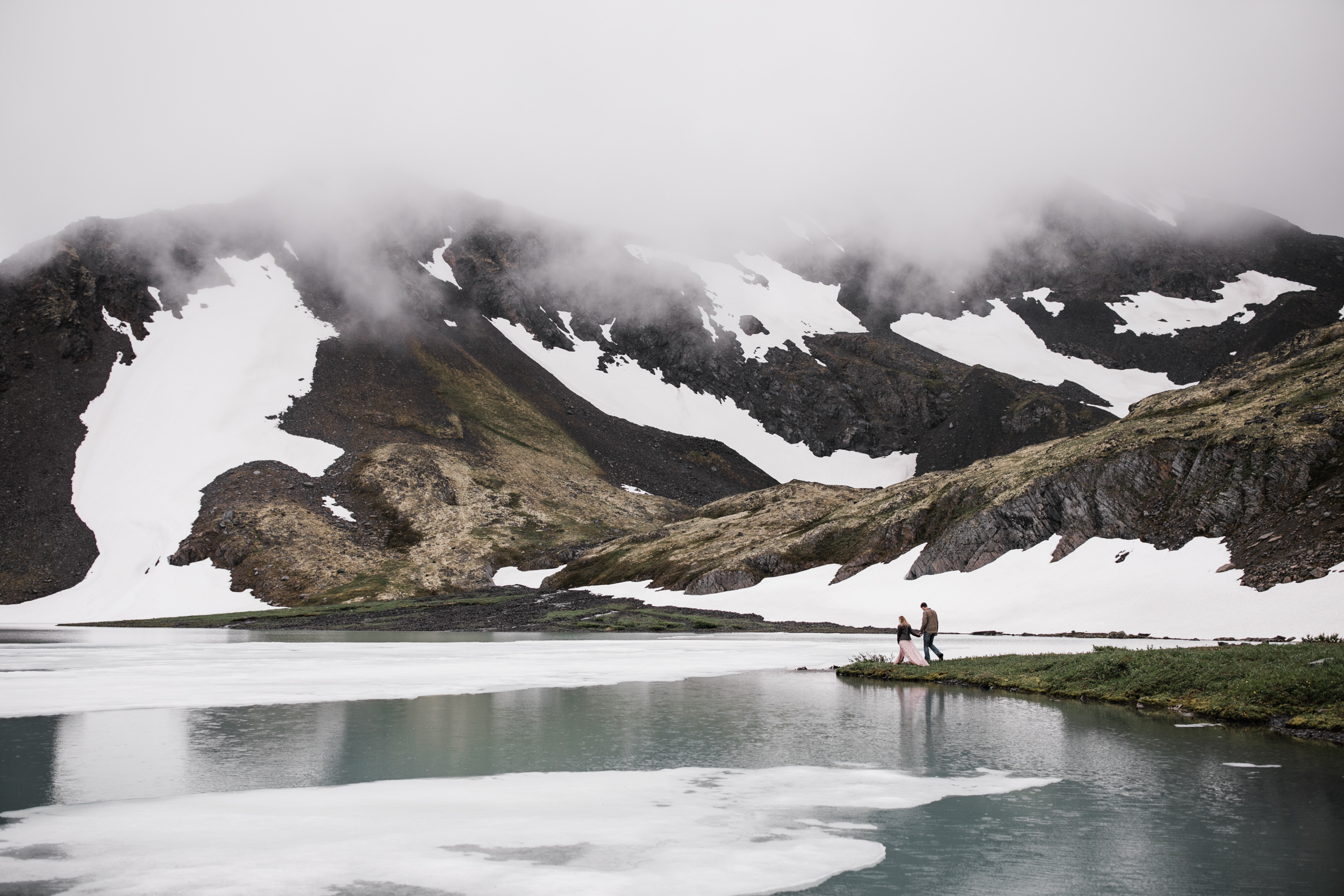 adventure engagement session in alaska | alyeska, girdwood elopement photographer | alaska destination wedding photographer | the hearnes adventure photography