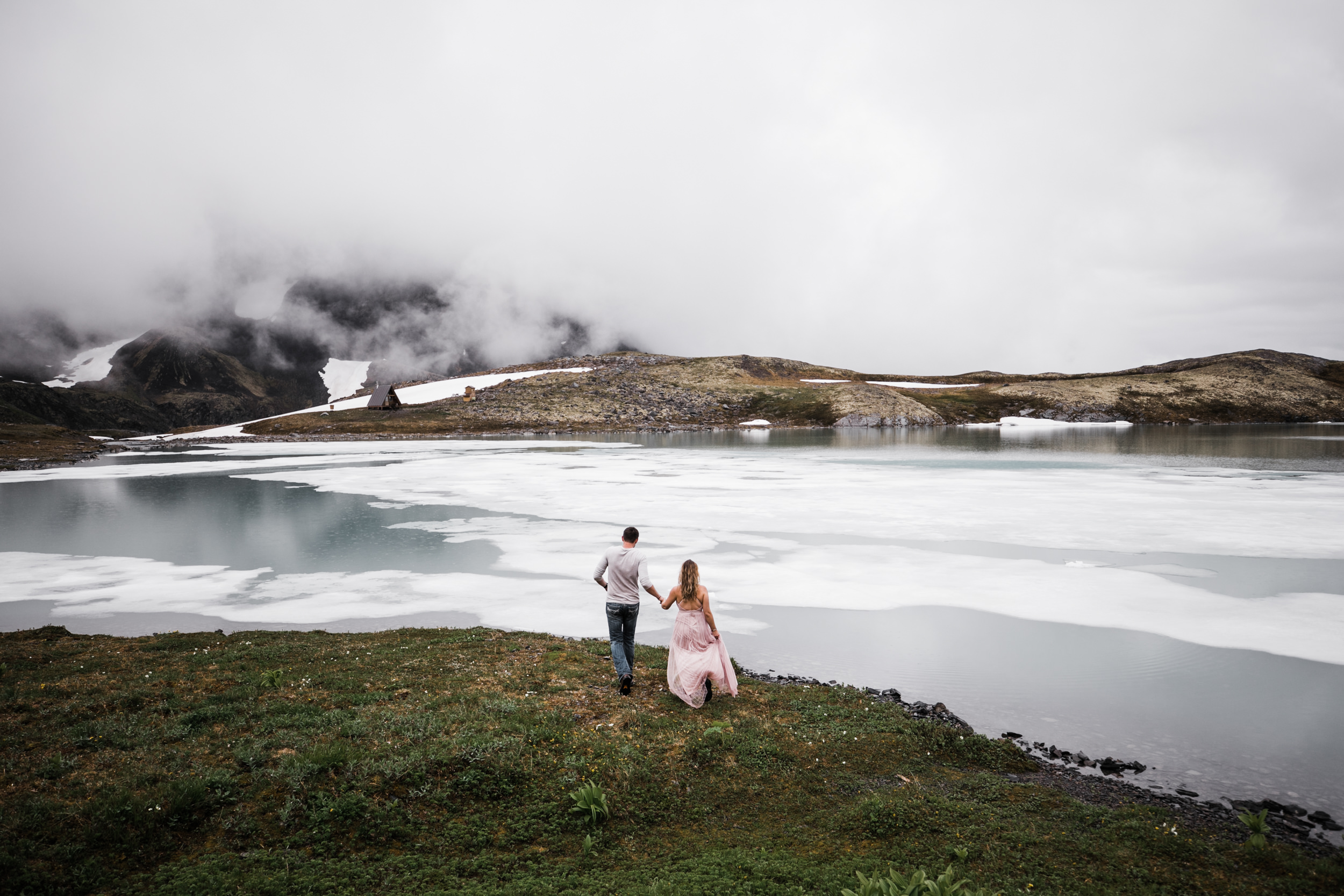 adventure engagement session in alaska | alyeska, girdwood elopement photographer | alaska destination wedding photographer | the hearnes adventure photography