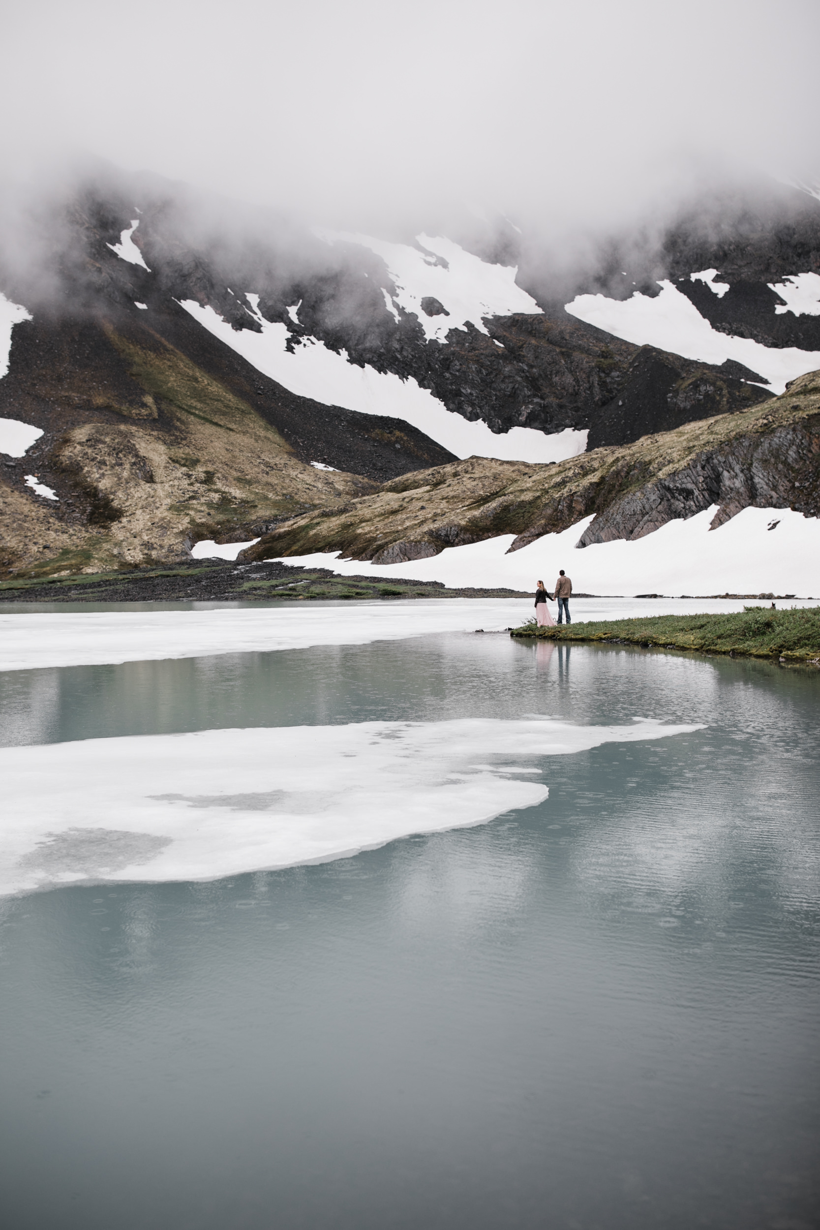 adventure engagement session in alaska | alyeska, girdwood elopement photographer | alaska destination wedding photographer | the hearnes adventure photography