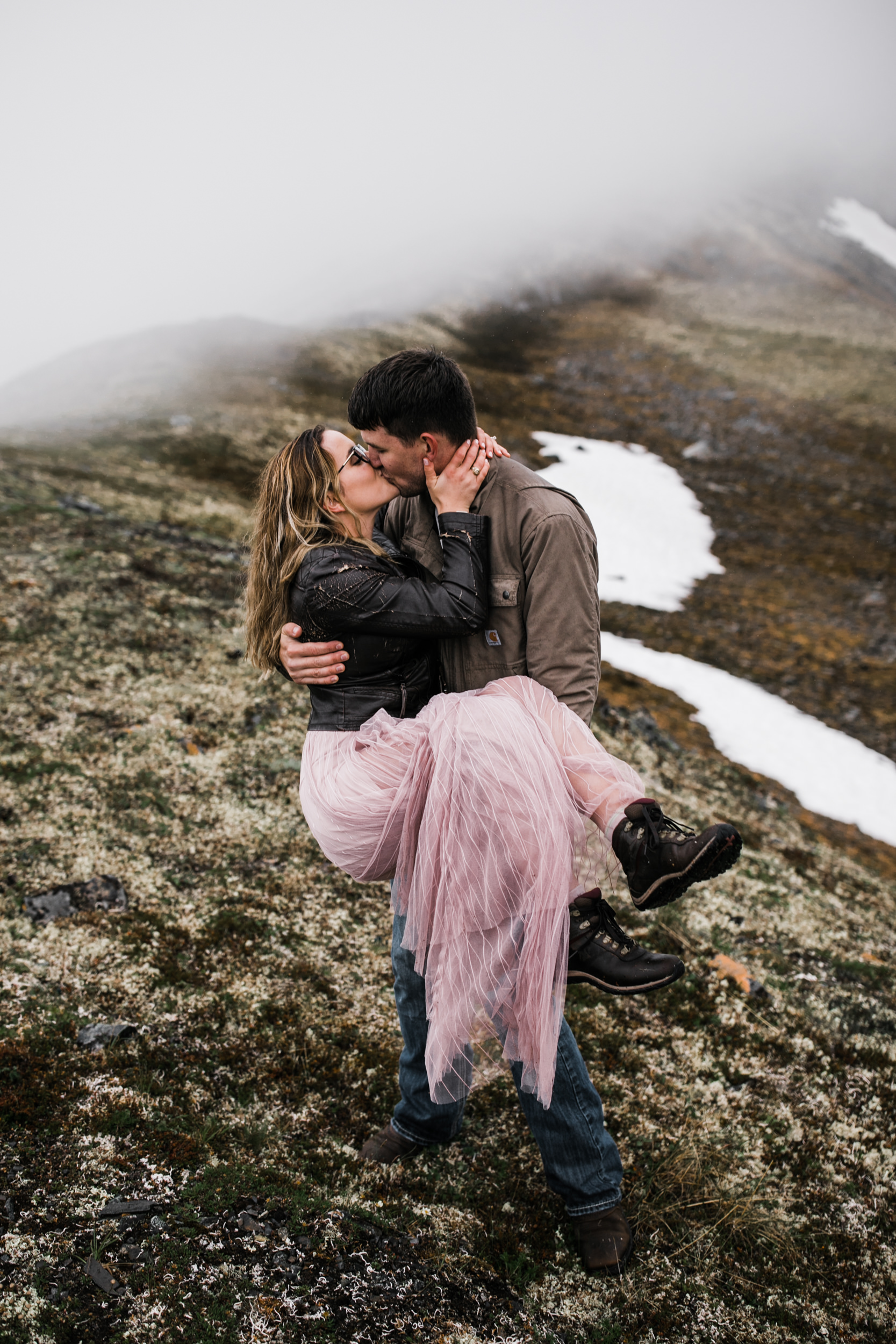 adventure engagement session in alaska | alyeska, girdwood elopement photographer | alaska destination wedding photographer | the hearnes adventure photography