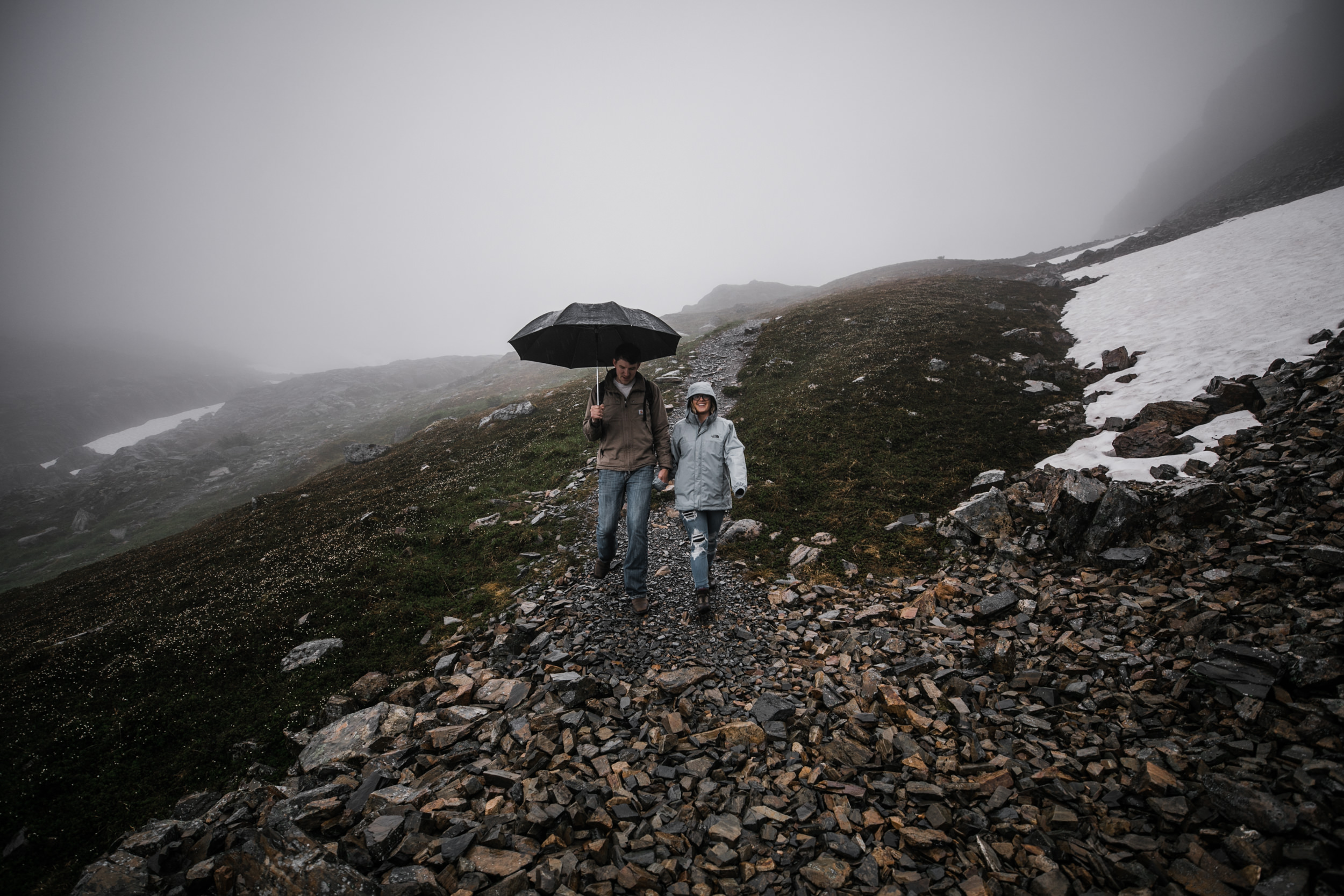 adventure engagement session in alaska | alyeska, girdwood elopement photographer | alaska destination wedding photographer | the hearnes adventure photography