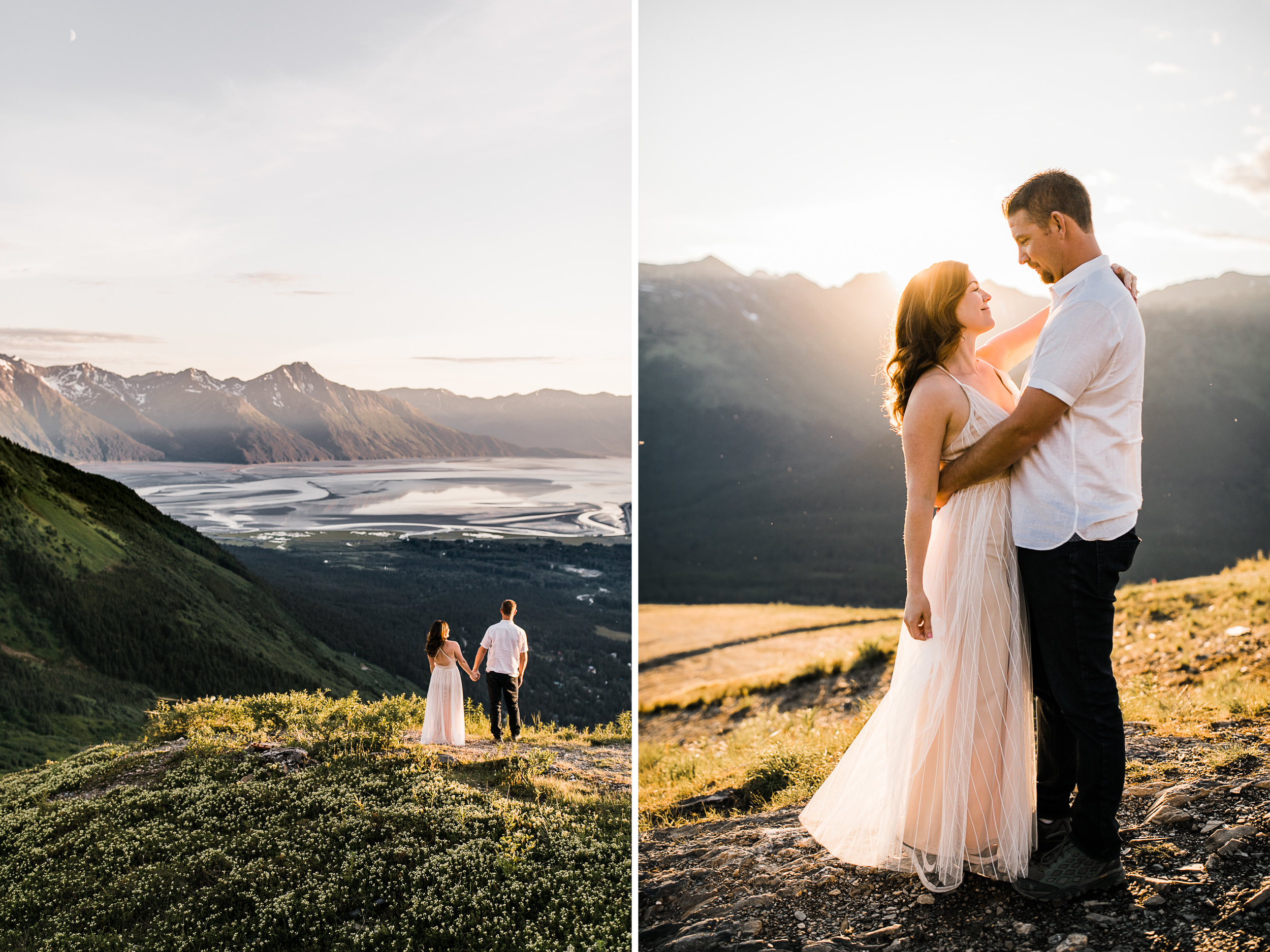 adventurous wedding anniversary session in alyeska, alaska | alaska elopement photographer | mountain resort elopement inspiration | the hearnes adventure photography | www.thehearnes.com