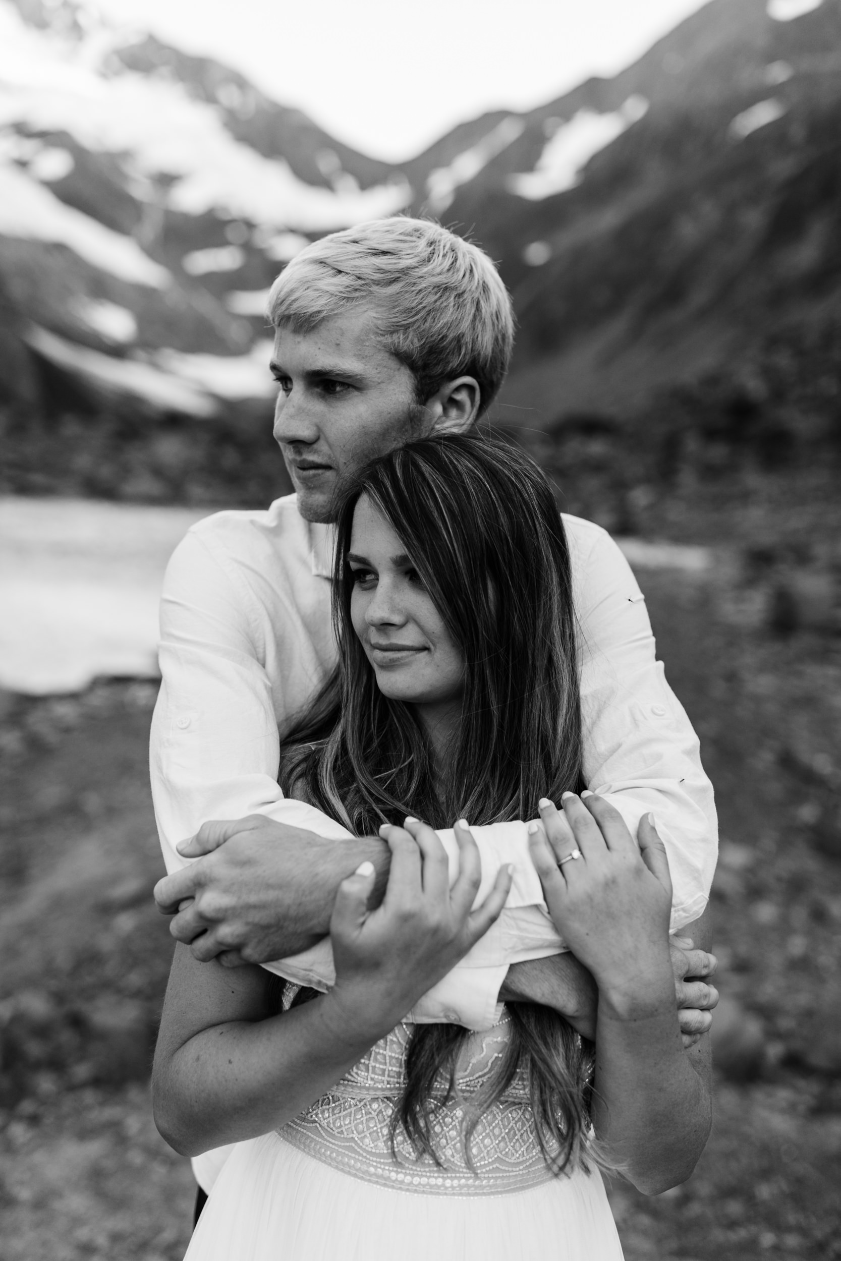 adventurous glacier engagement session near girdwood | alaska elopement photographer | glacier wedding inspiration | the hearnes adventure photography | www.thehearnes.com