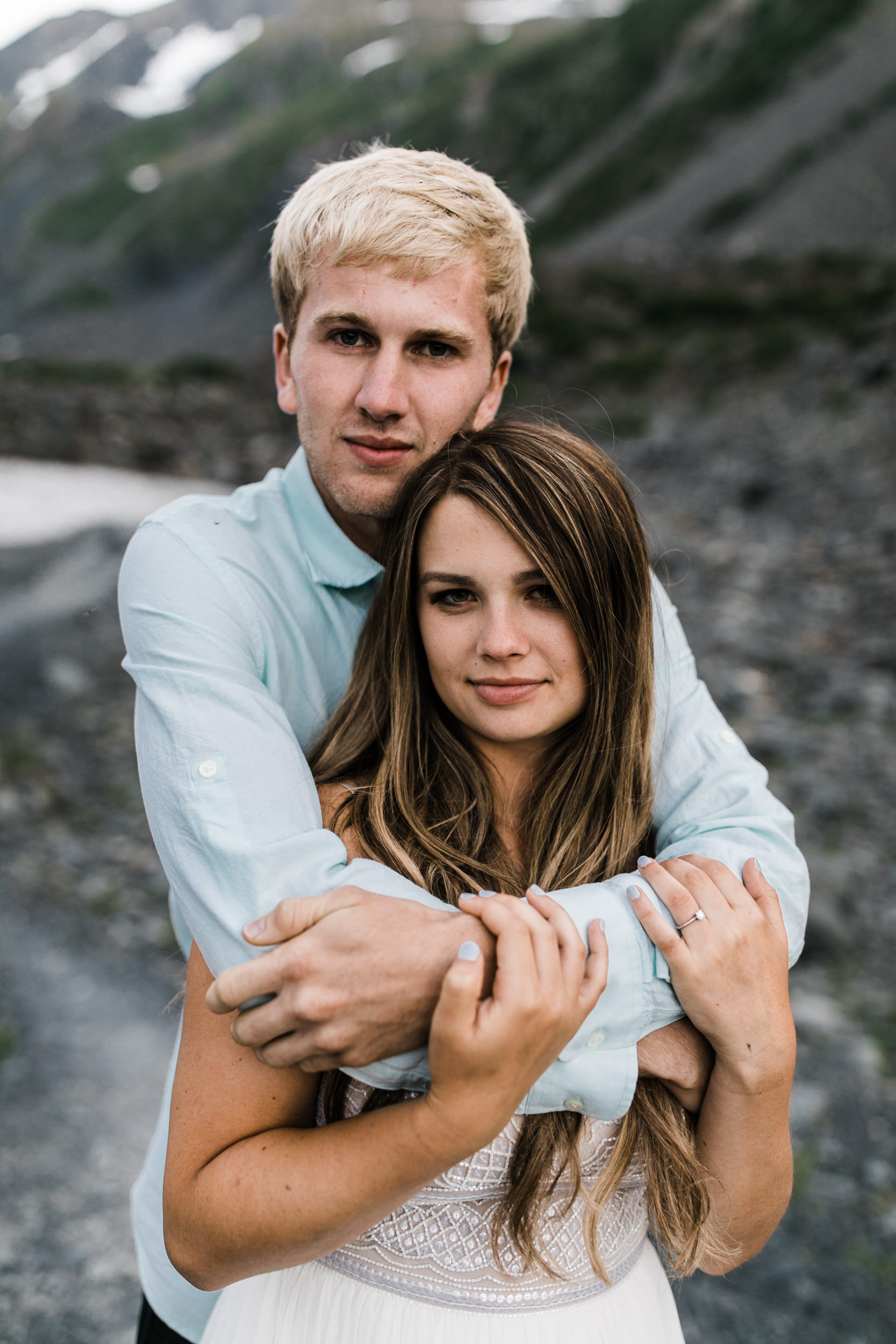 adventurous glacier engagement session near girdwood | alaska elopement photographer | glacier wedding inspiration | the hearnes adventure photography | www.thehearnes.com