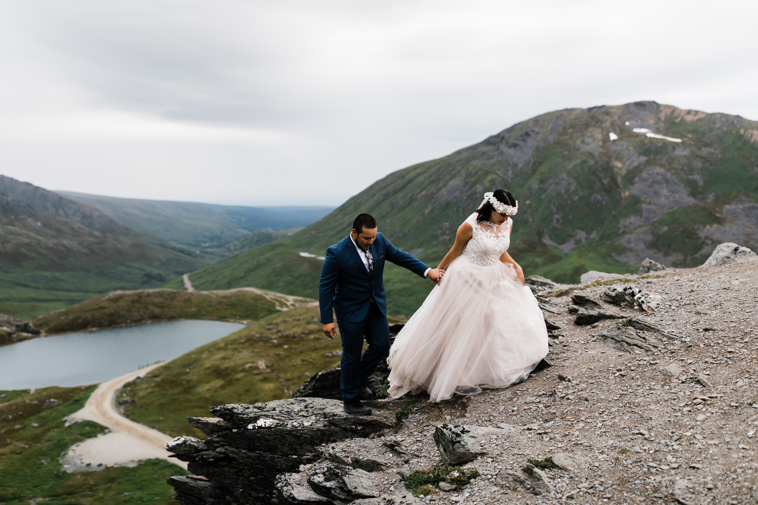 adventurous wedding portrait session at hatcher pass near anchorage | alaska elopement photographer | the hearnes adventure photography | www.thehearnes.com