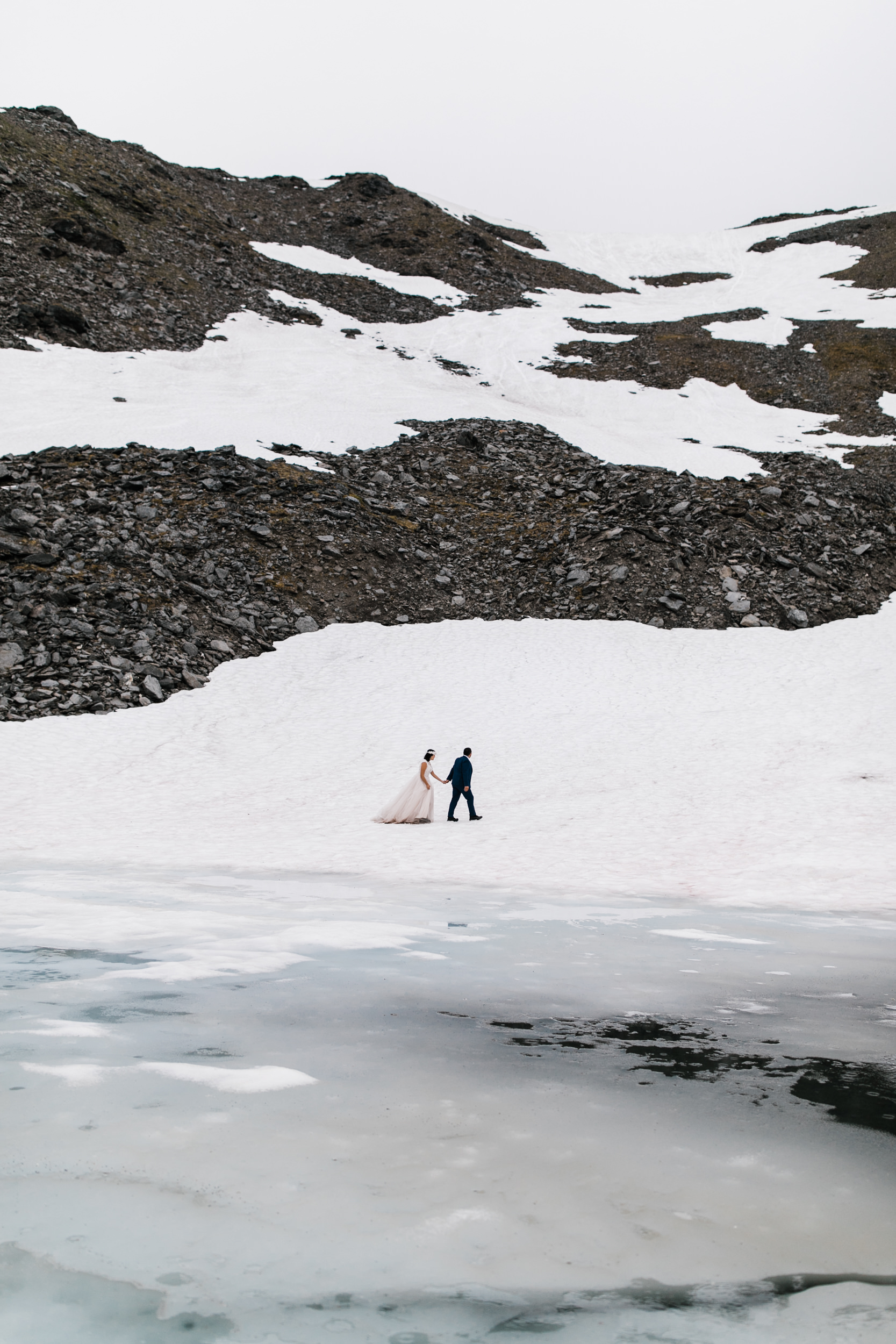 adventurous wedding portrait session at hatcher pass near anchorage | alaska elopement photographer | the hearnes adventure photography | www.thehearnes.com