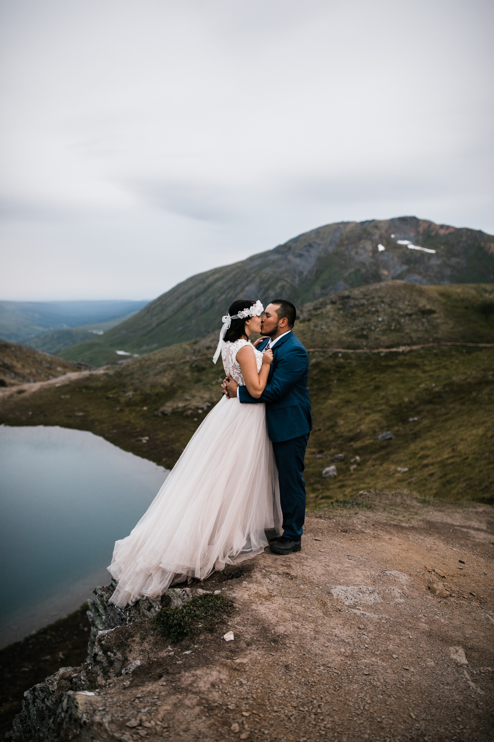 adventurous wedding portrait session at hatcher pass near anchorage | alaska elopement photographer | the hearnes adventure photography | www.thehearnes.com